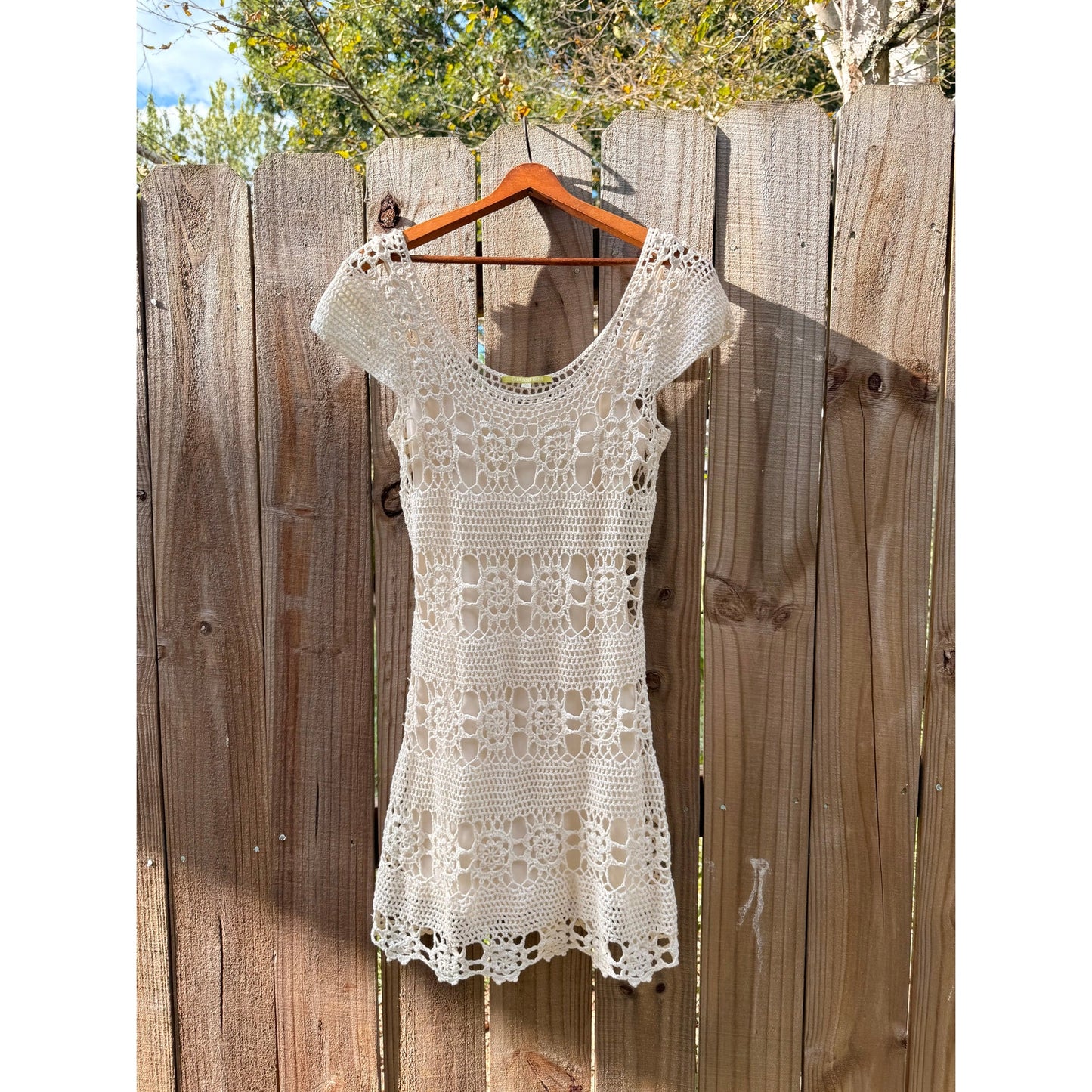Vintage Crochet Mini Dress – Coastal Cowboy / Festival Energy