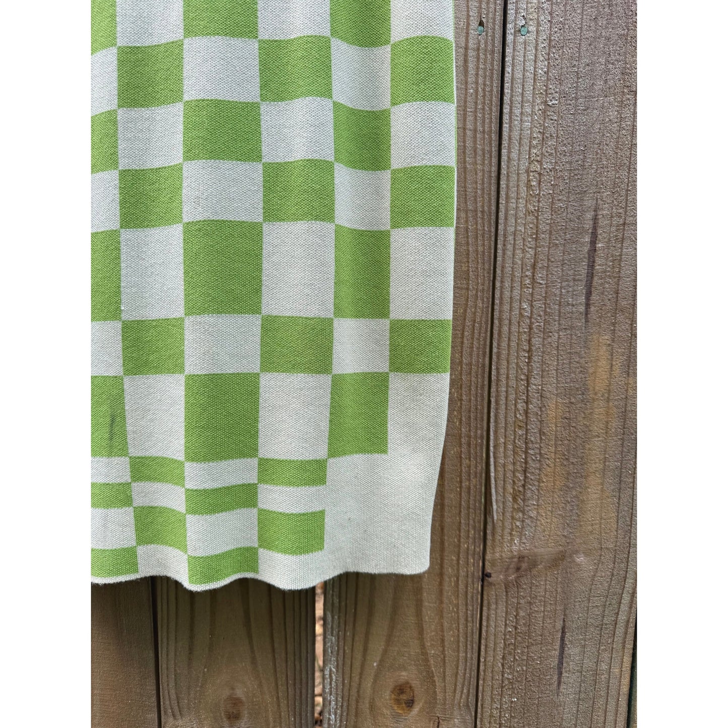 Green Checkerboard Knit Dress / Rave Y2K Club Kid