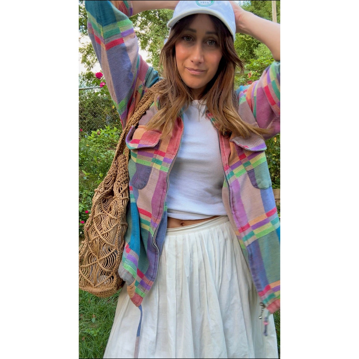 Vintage Angelina Plaid Cotton Jacket 90s Anthropologie