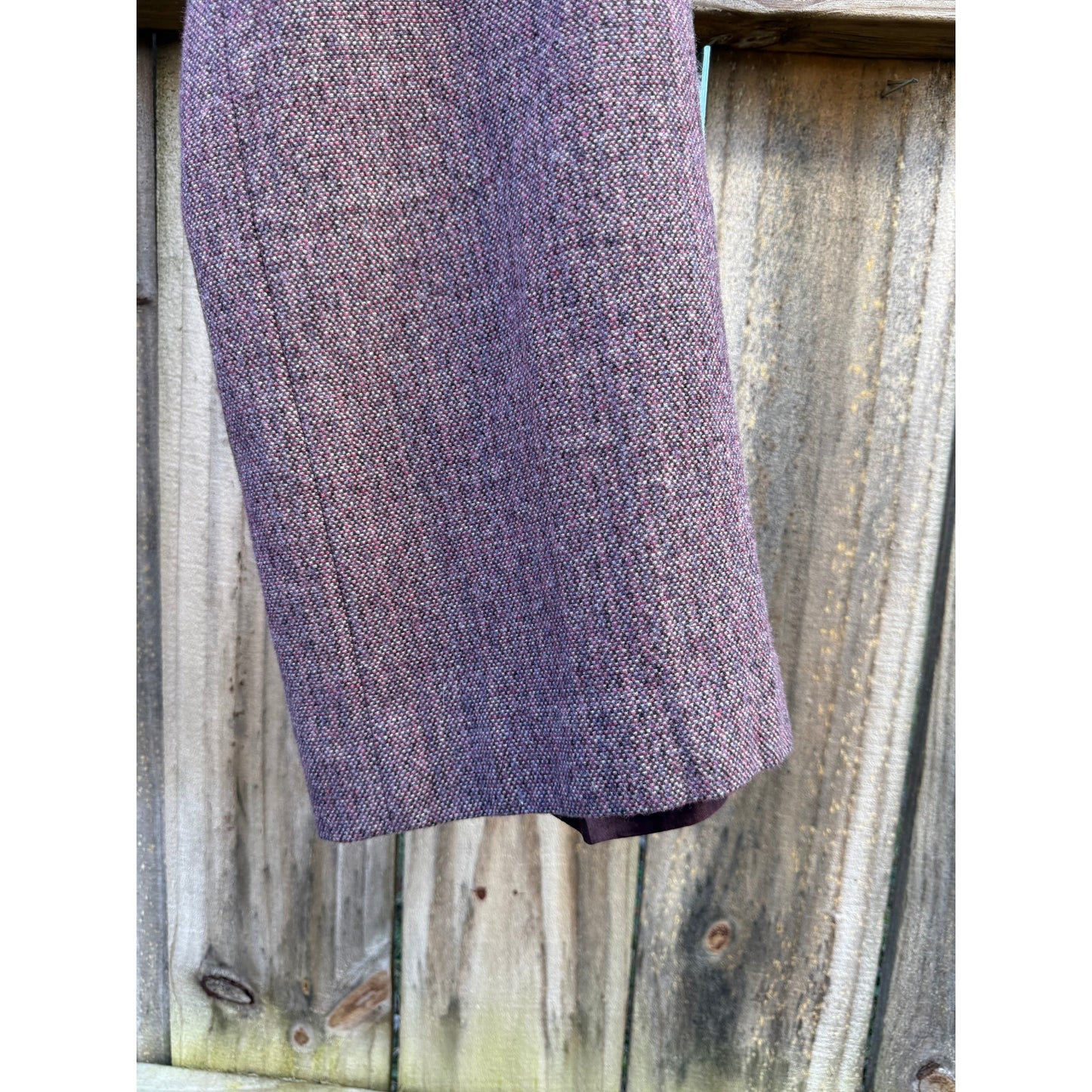 Vintage Pendleton Plum Tweed Wool Trousers Straight Leg High Waist Pants
