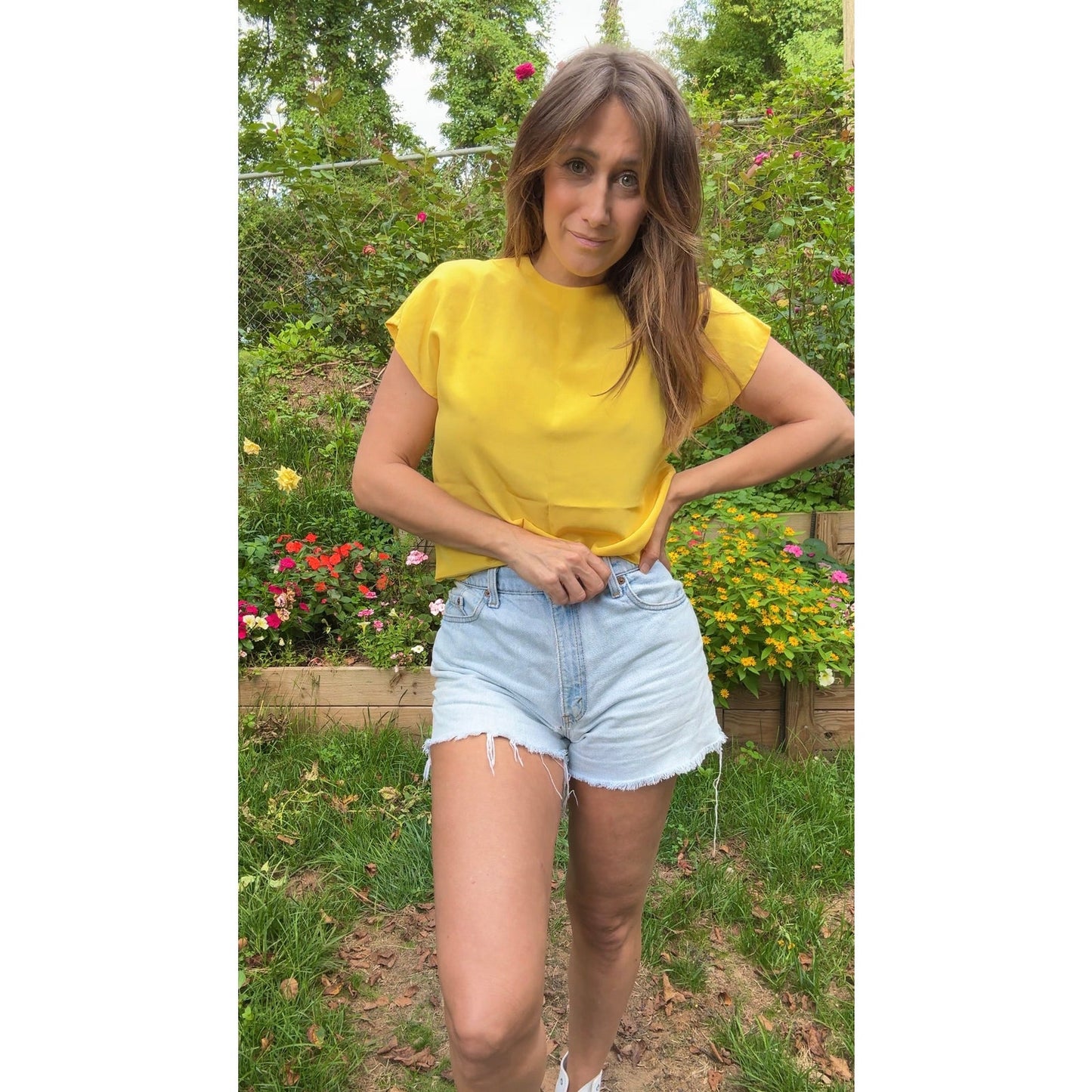 Late 80s / Early 90s Liz Claiborne Silk Top – Golden Hour Vintage