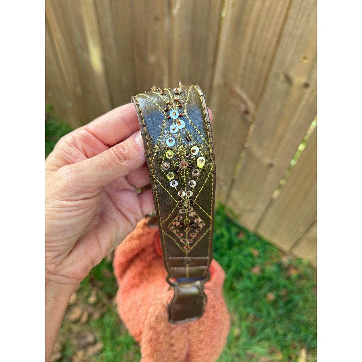 Frankie & Johnny Y2K Crochet Hobo Bag with Metallic Strap