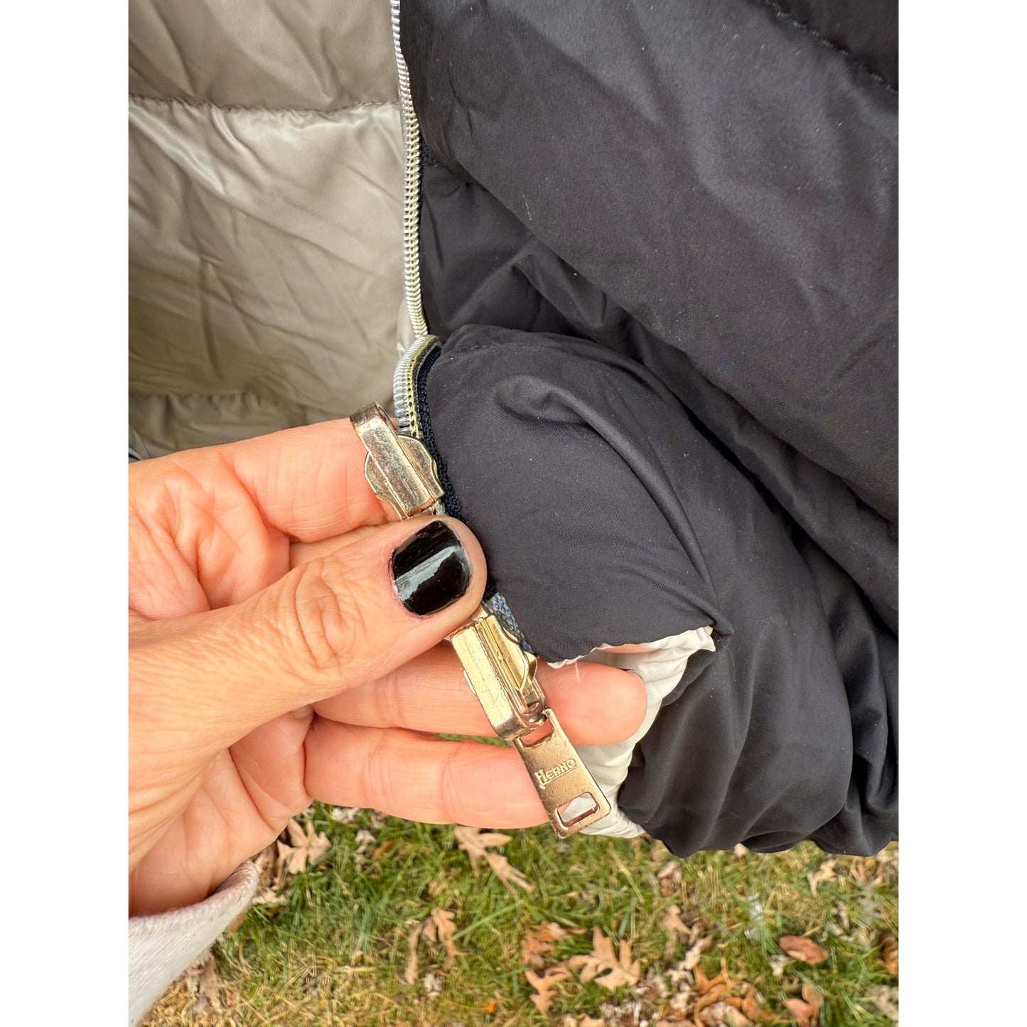 Herno Black Reversible Down Coat Italian