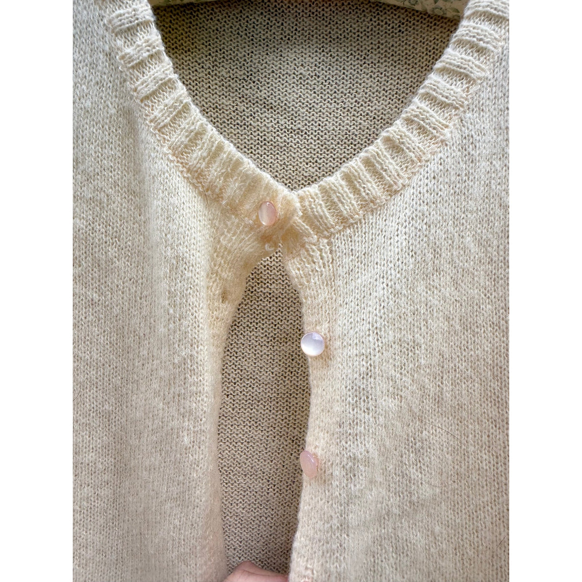 Vintage Buttercream Cardigan – Soft Knit
