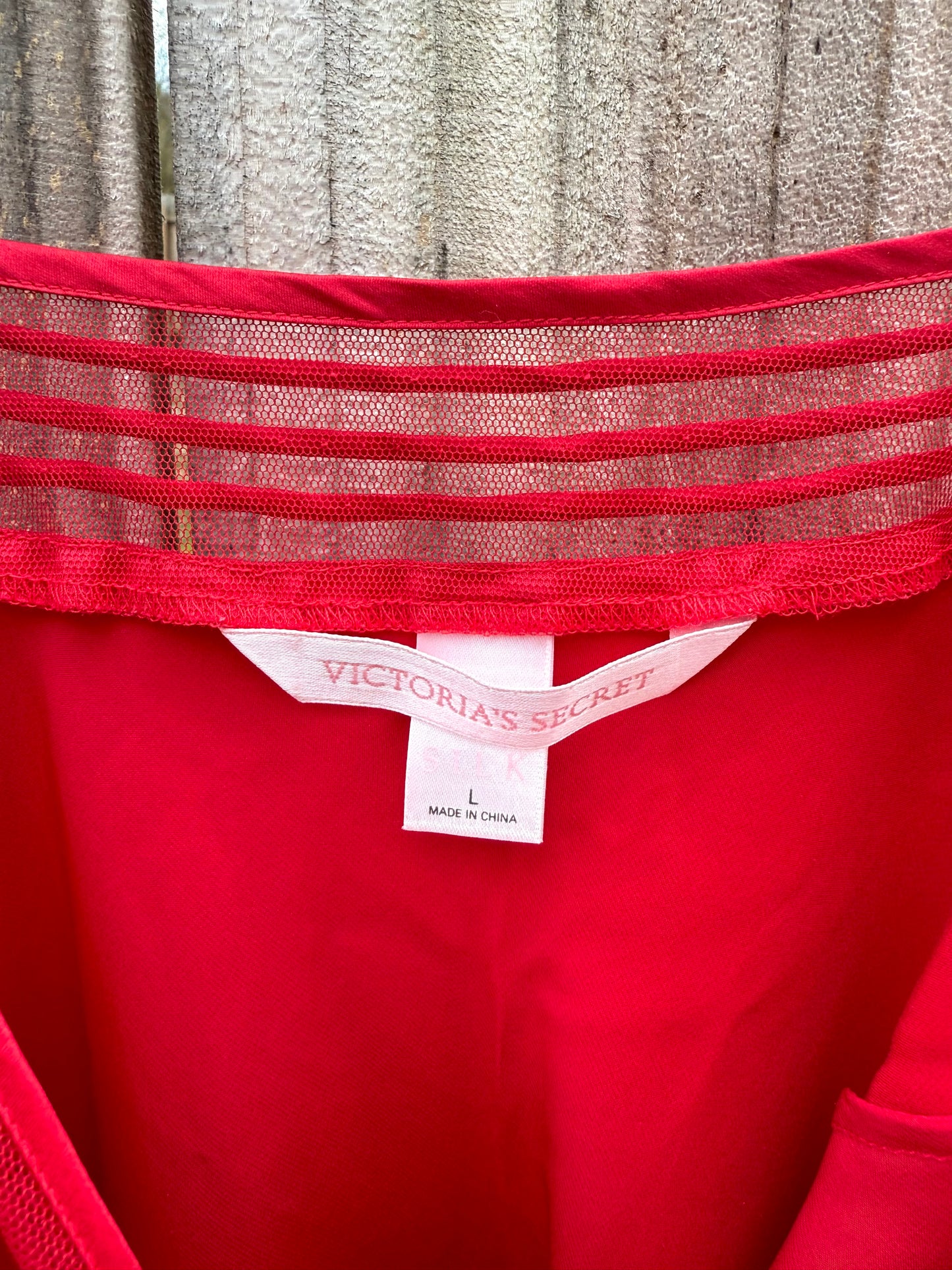 Vintage Victoria’s Secret 100% Silk Nightgown — Hot Red
