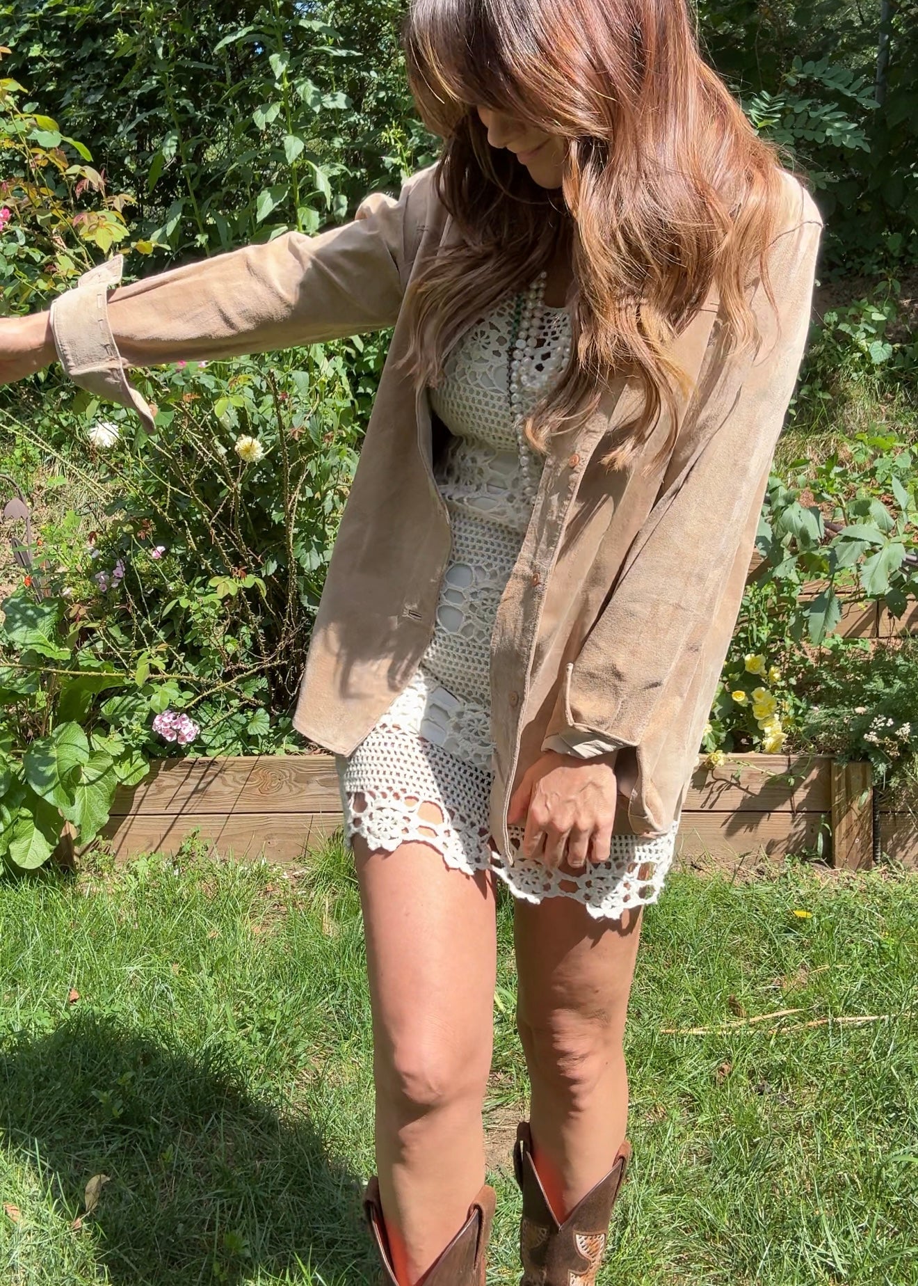 Vintage Crochet Mini Dress – Coastal Cowboy / Festival Energy