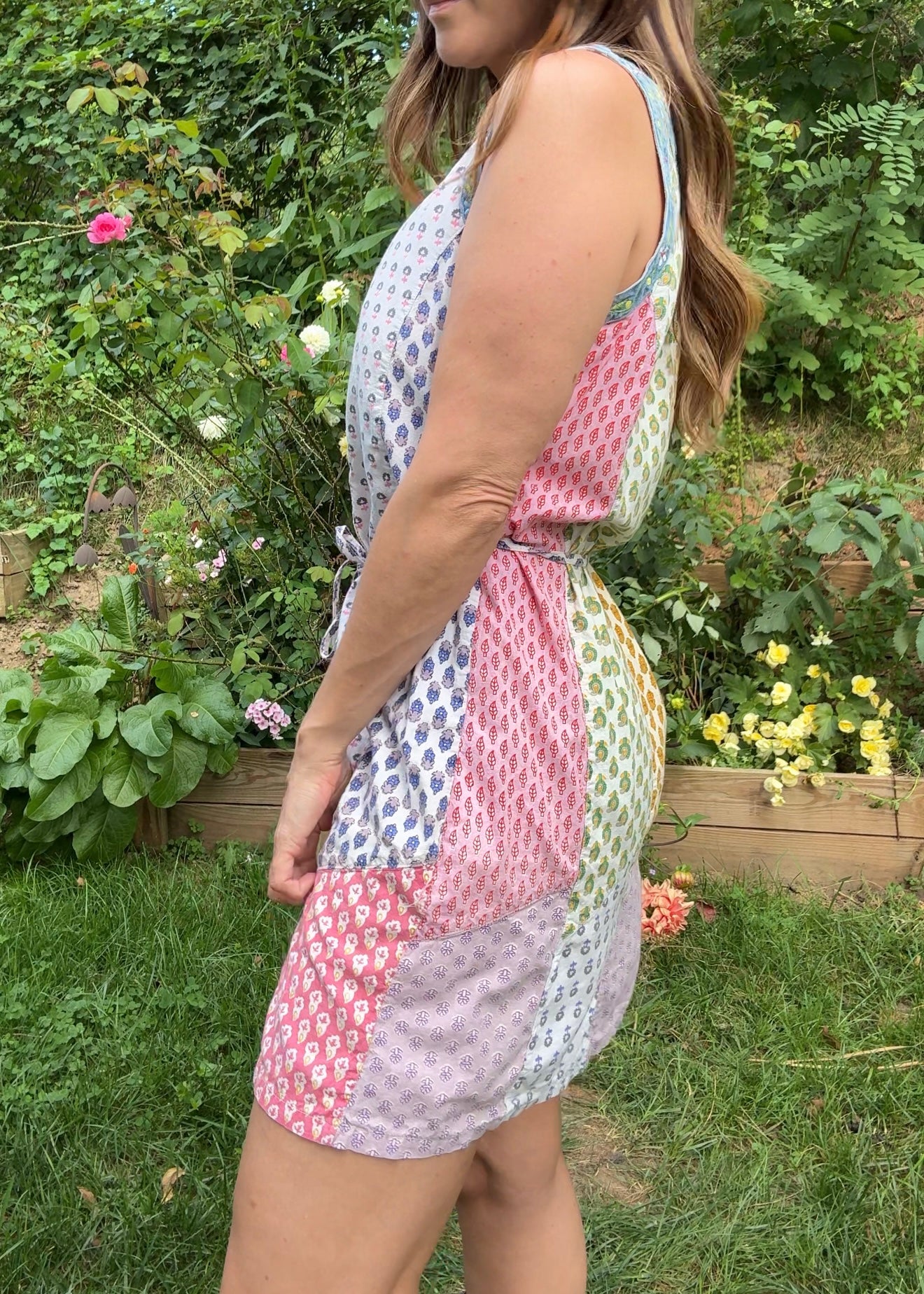 Vintage Patchwork Mini Dress – Sacred Threads 90s/2000s