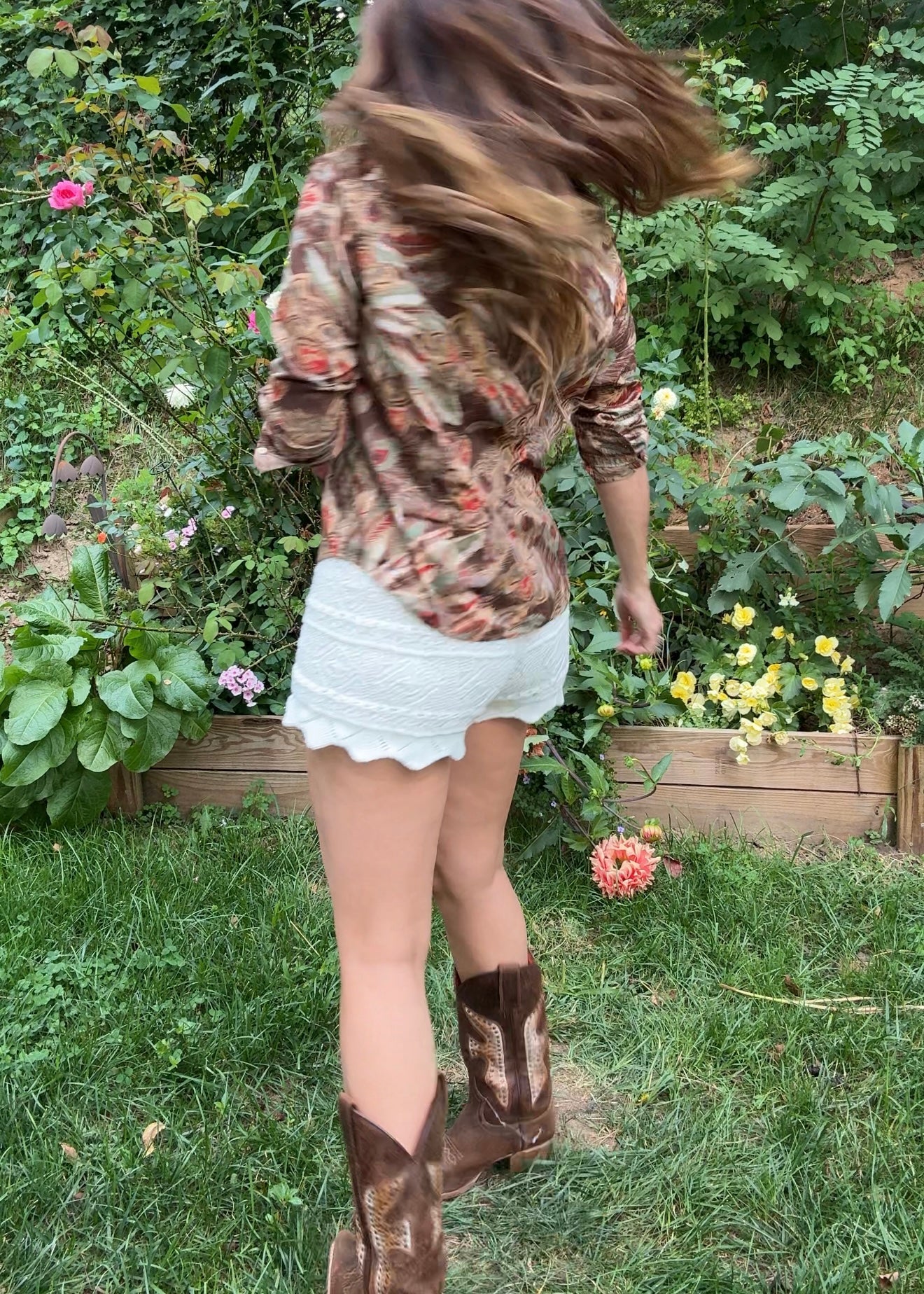 Vintage Ralph Lauren Feather Print Button-Down Shirt / Western