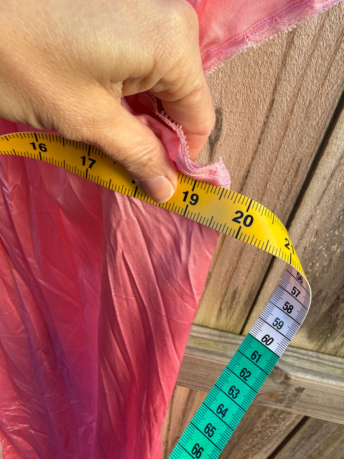 Vintage Pink Satin Nightgown Valentine