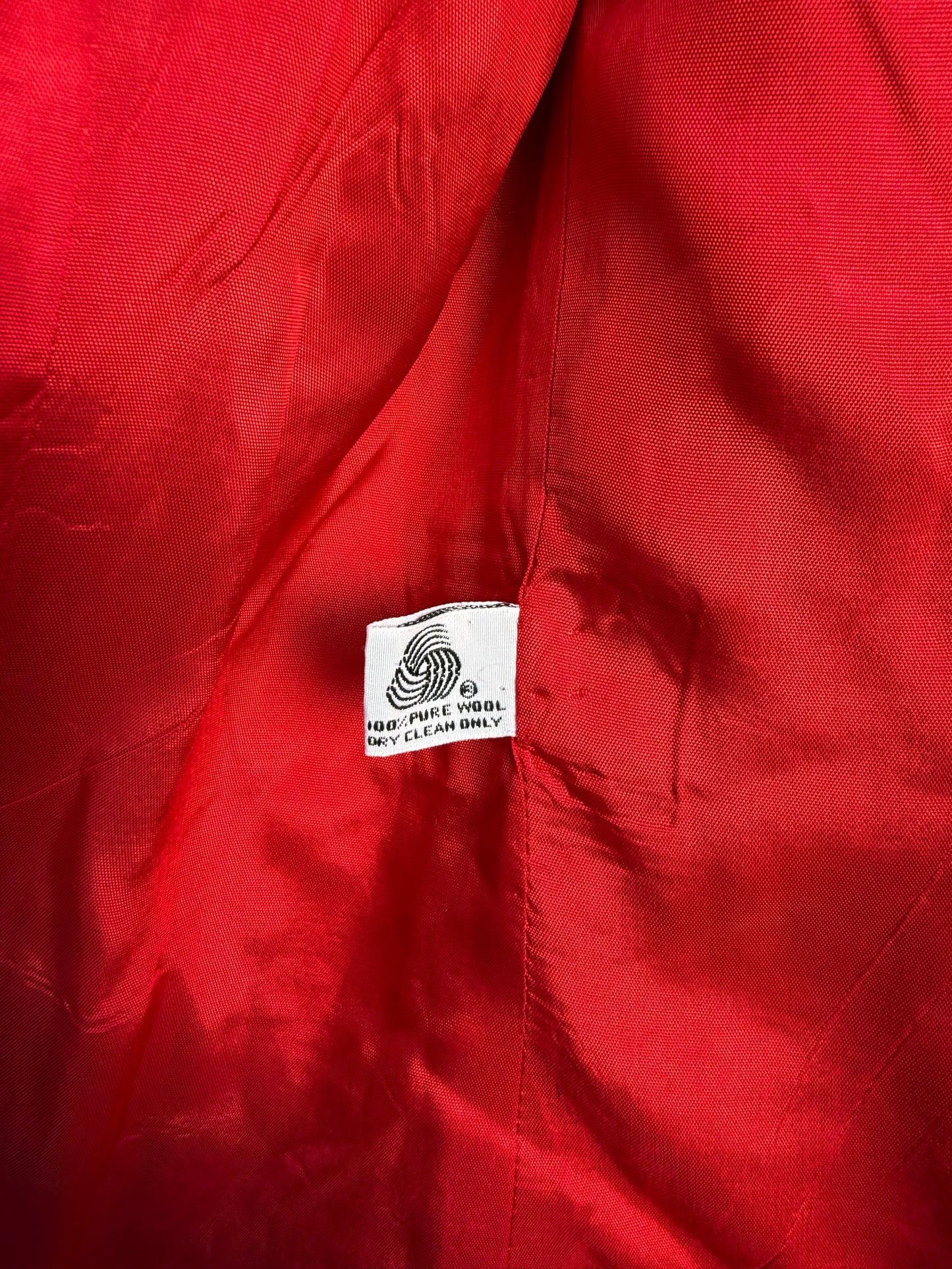 Vintage Cherry Red Power Blazer - Wool