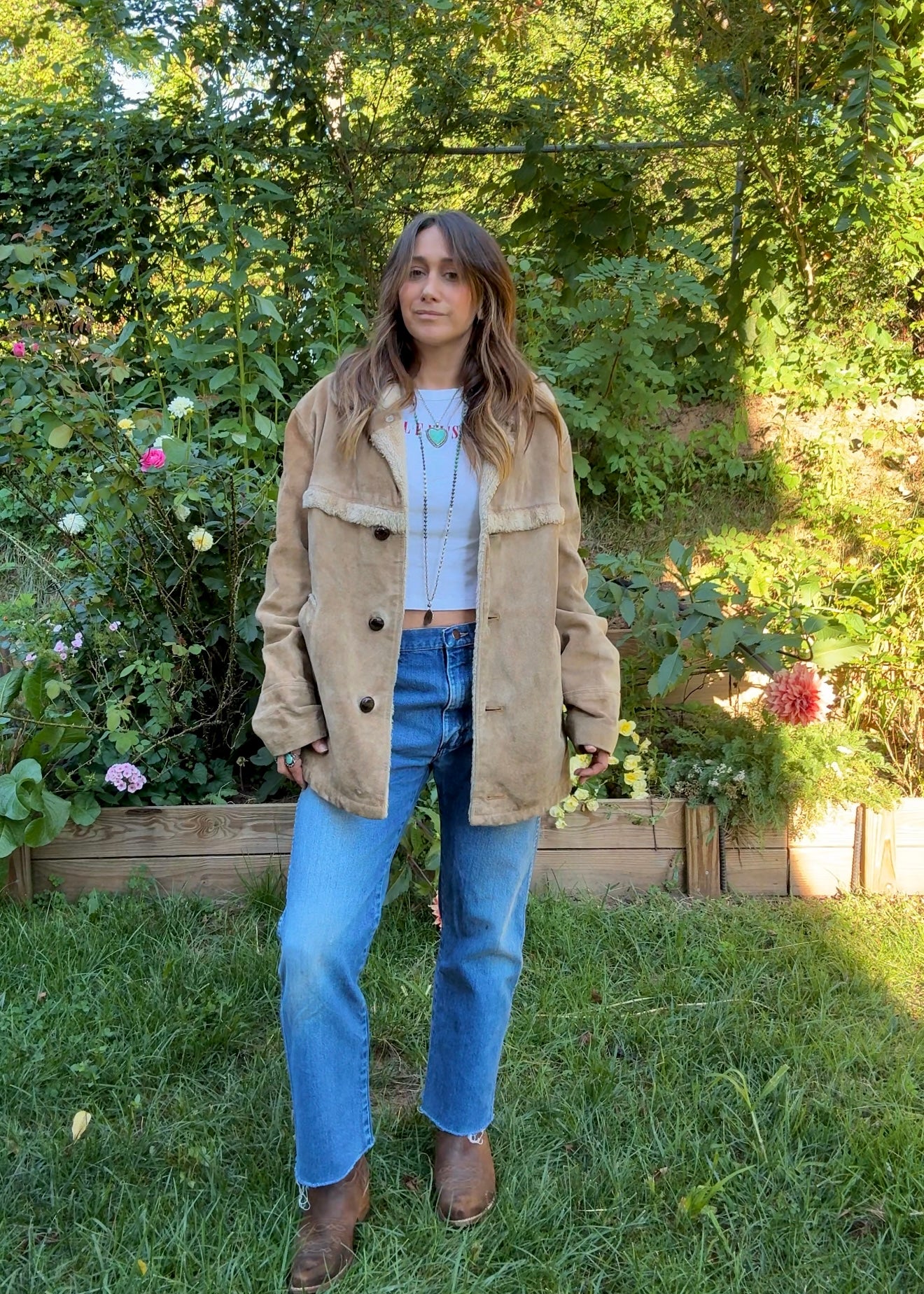 Vintage Wrangler Cropped Raw Edge Hem Straight Leg Jeans