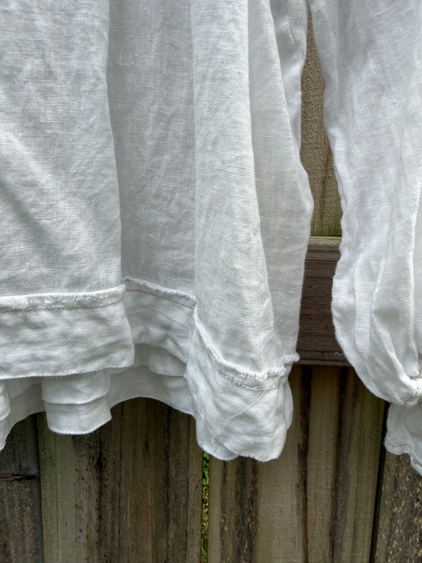 We The Free Ruffle Linen Poet Blouse