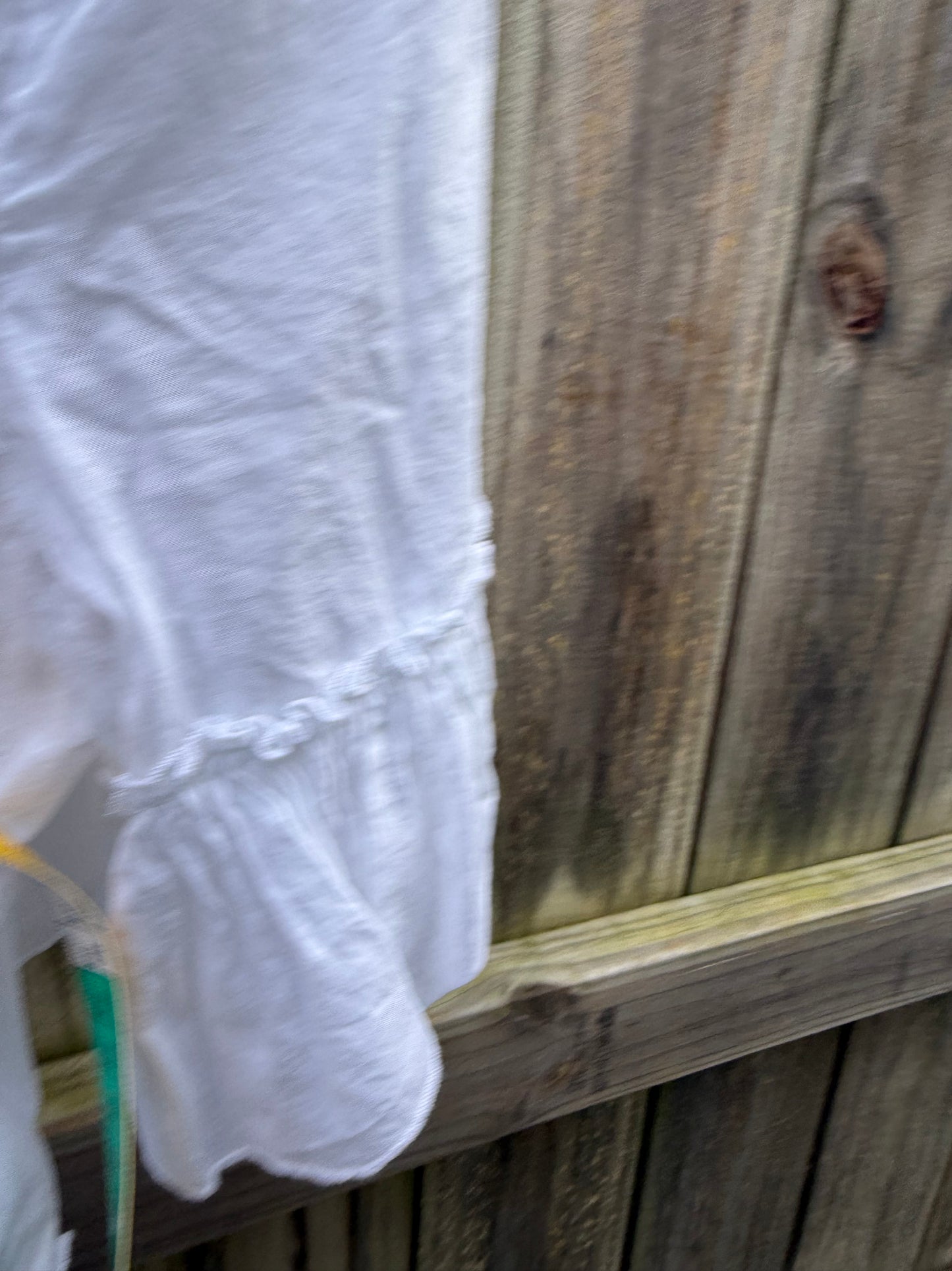 STATE White Ruffle Sleeve Peplum Top