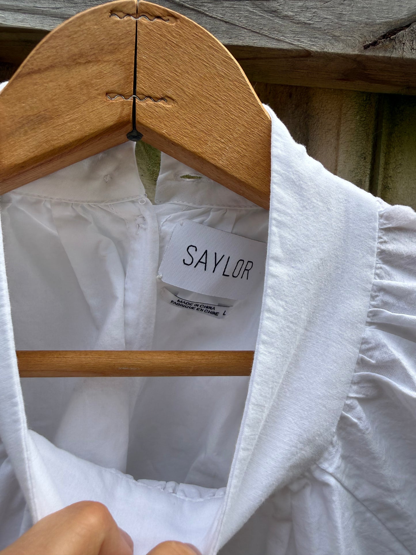 Saylor White Eyelet High Neck Blouse | Cotton Cutwork Top
