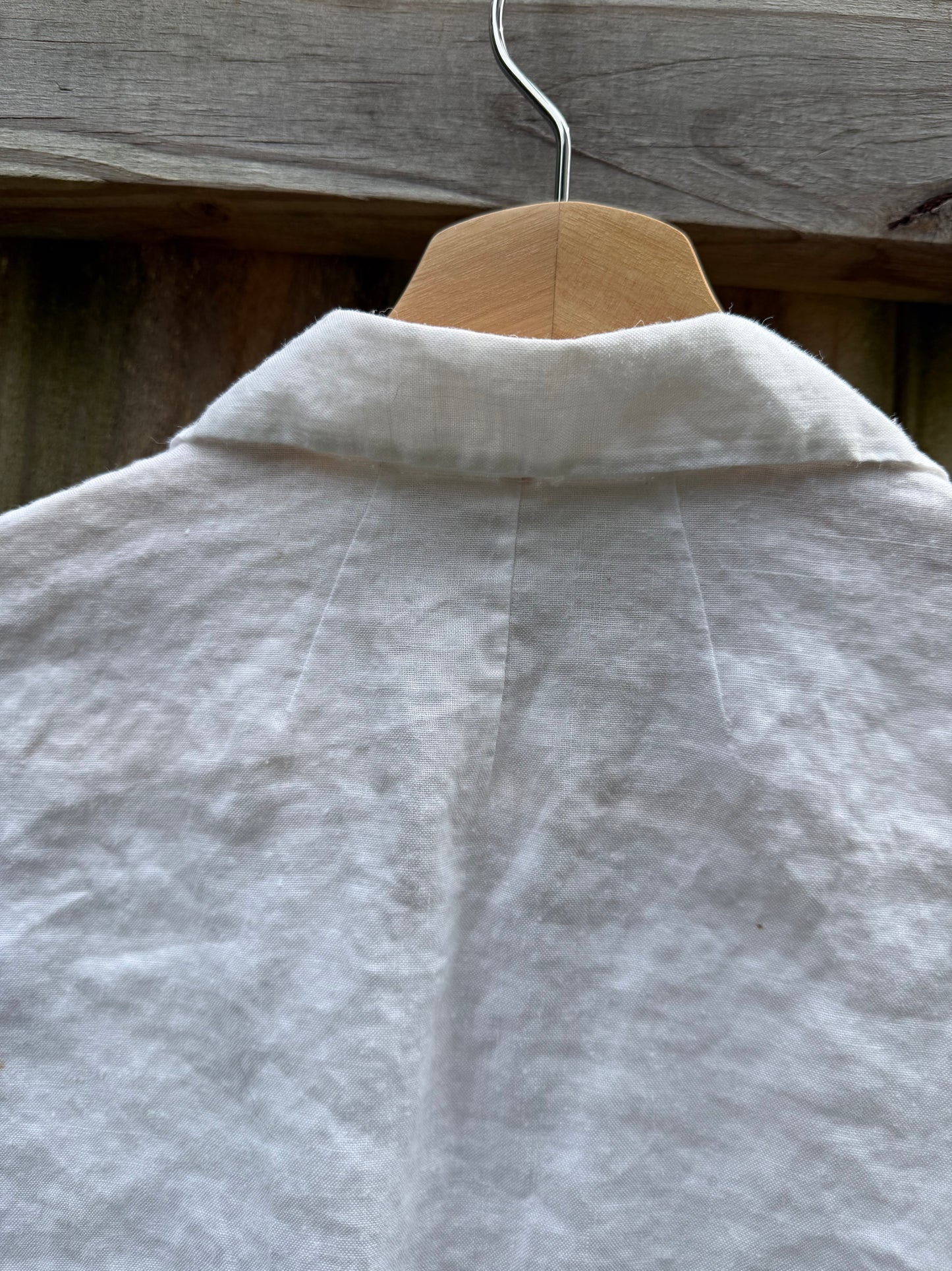 Vintage White Linen Embroidered Blouse
