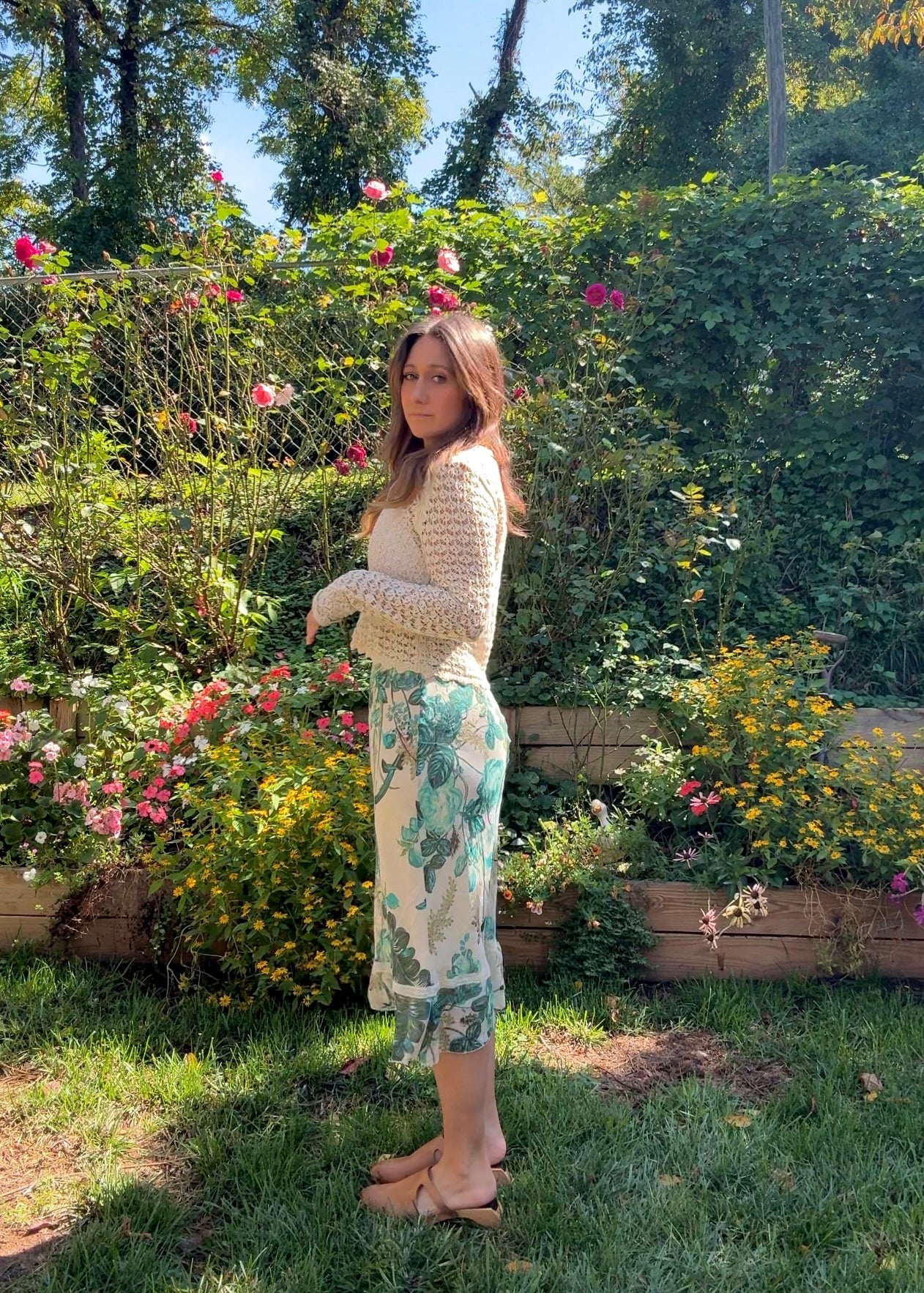 Crochet Sheer Knit Top