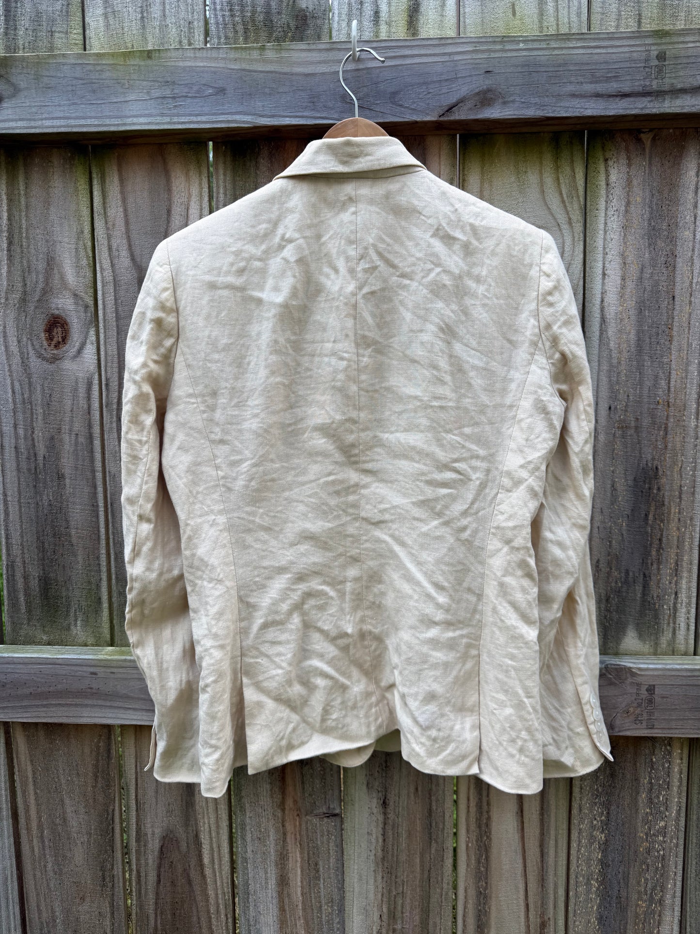 Chaps Oatmeal Linen Blazer