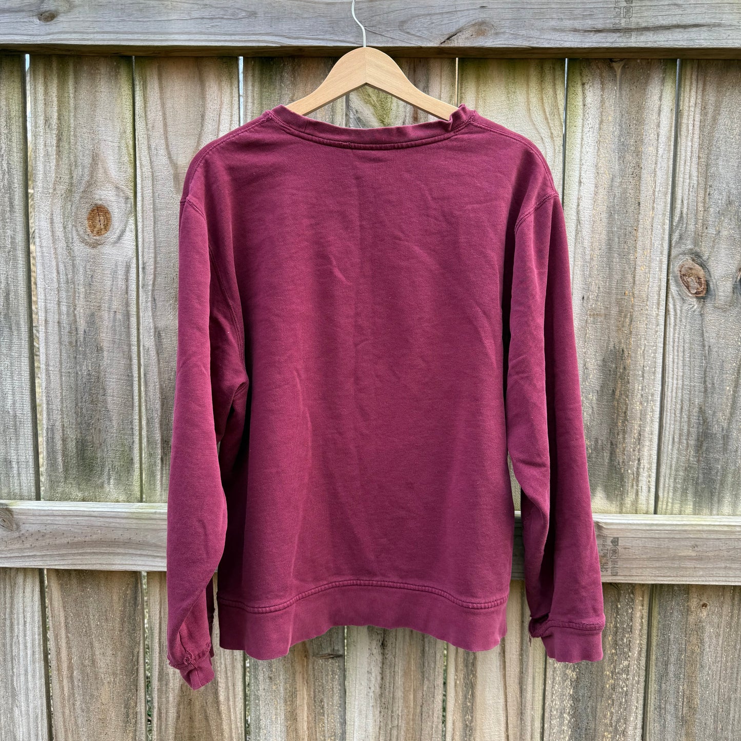 Saddlebred Washed Burgundy Crewneck Sweatshirt