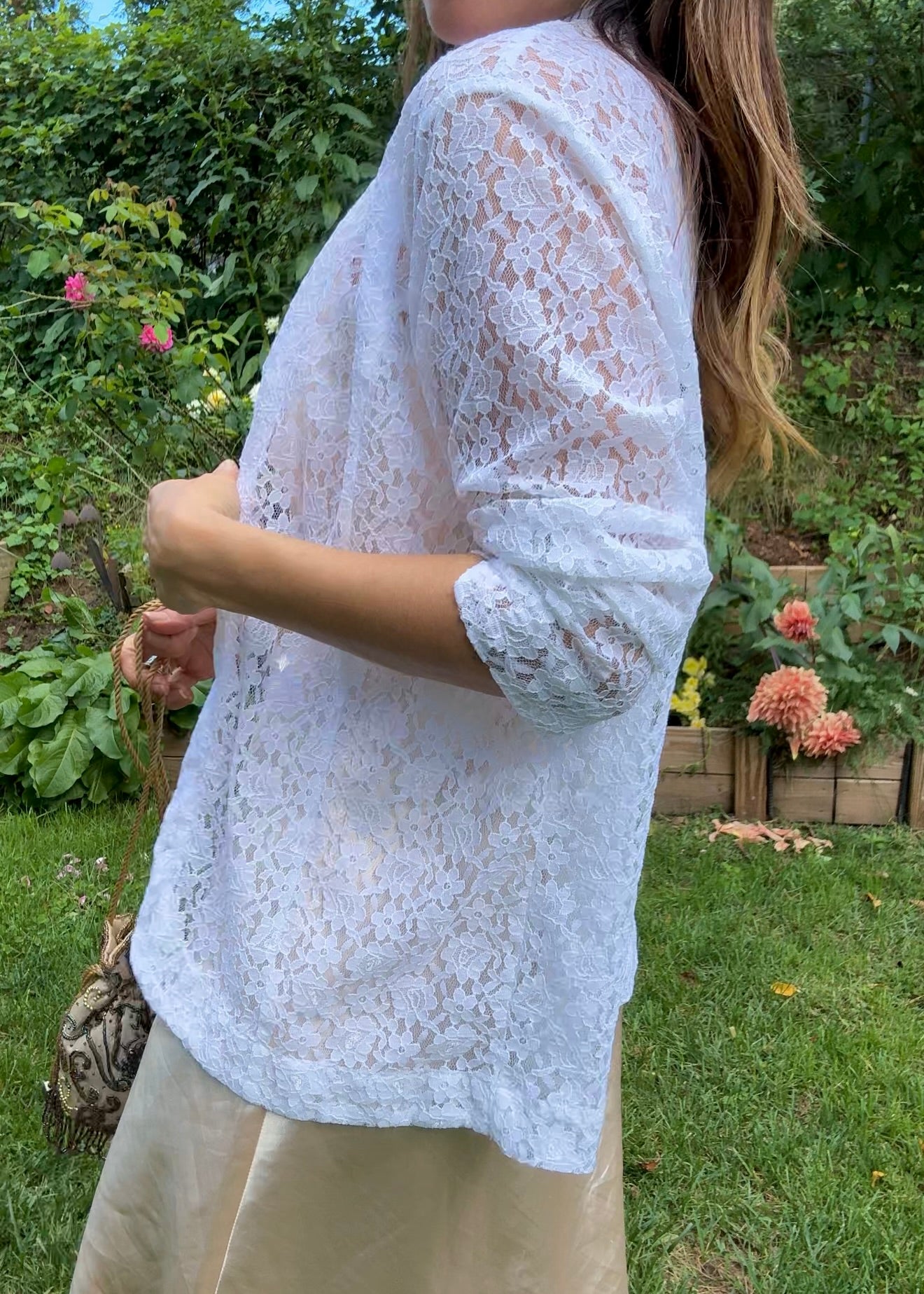 Vintage White Lace Layering Jacket