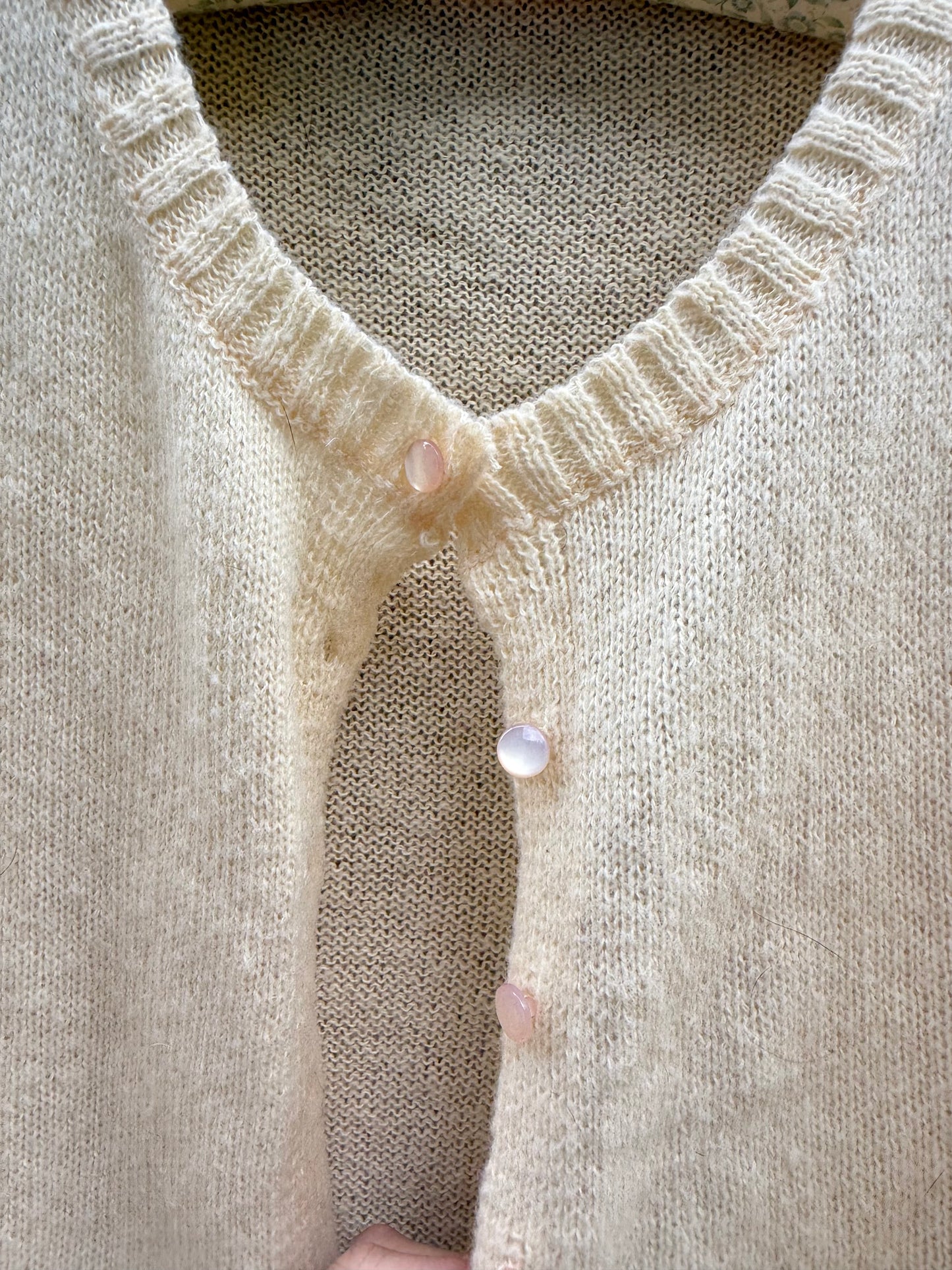 Vintage Buttercream Cardigan – Soft Knit
