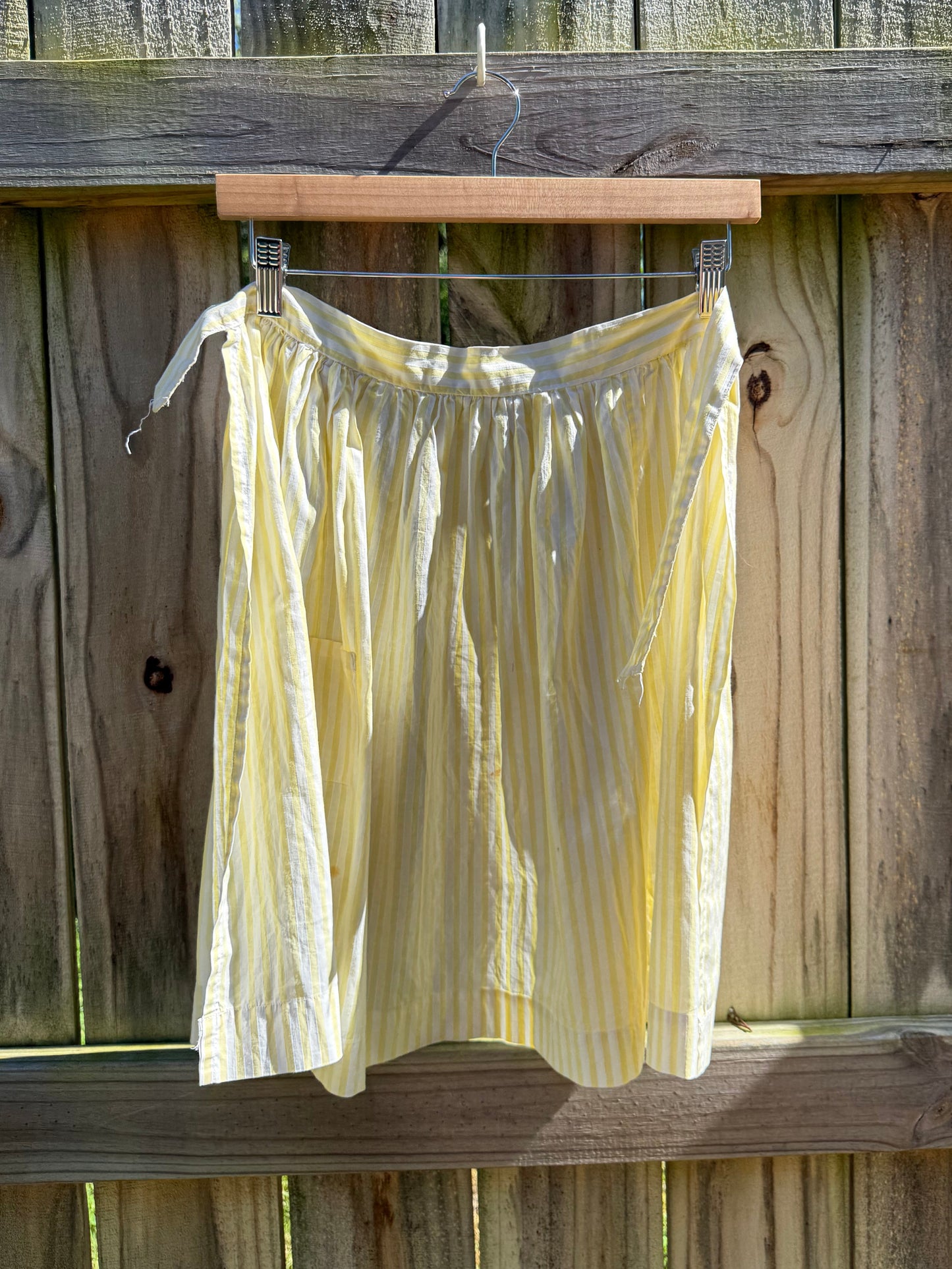 Vintage Butter Stripe Wrap Apron