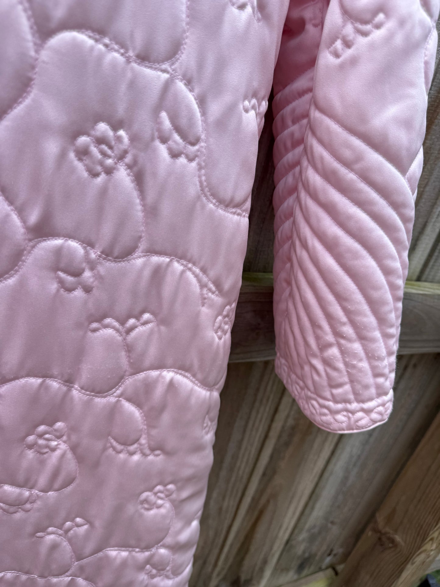 Vintage Pink Quilted House Coat
