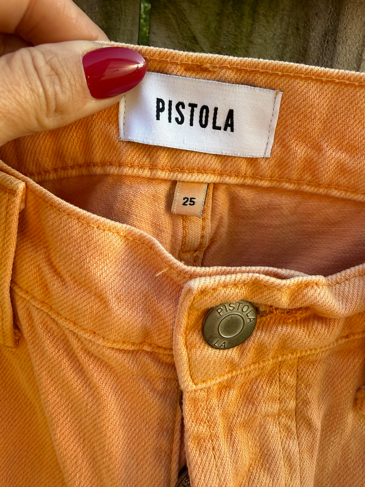 Pistola Reworked Peach Denim Cutoff Shorts