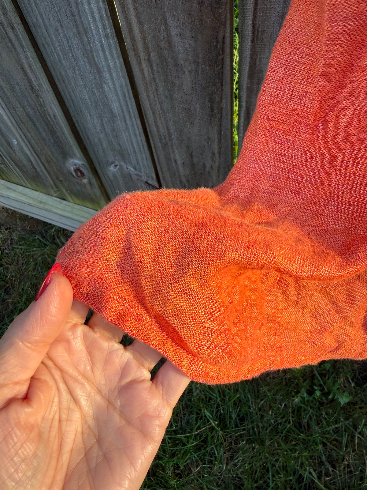 Rust Linen Lagenlook Maxi Skirt
