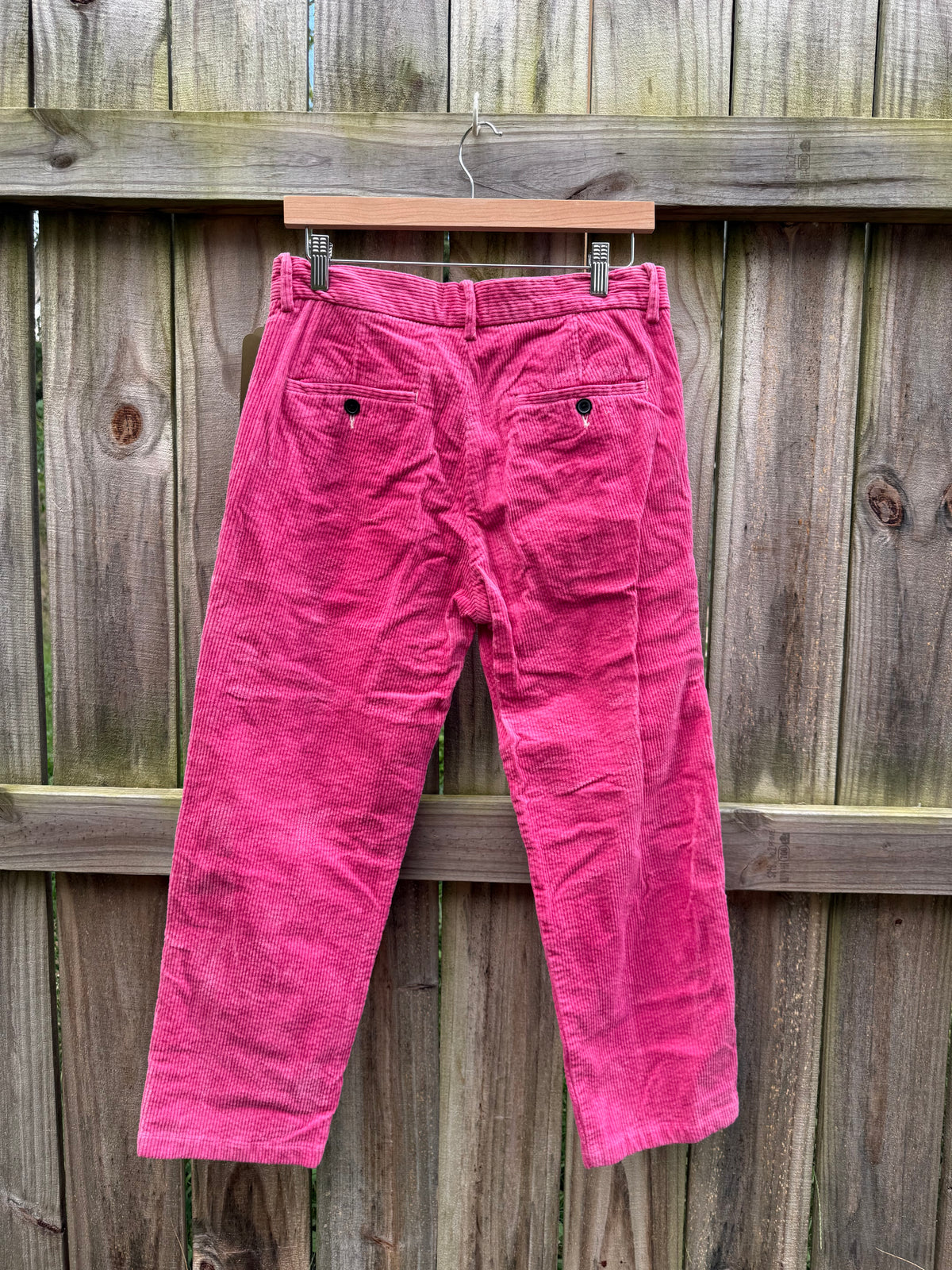 Sunday Honey Hand-Dyed Pink Corduroy Trousers