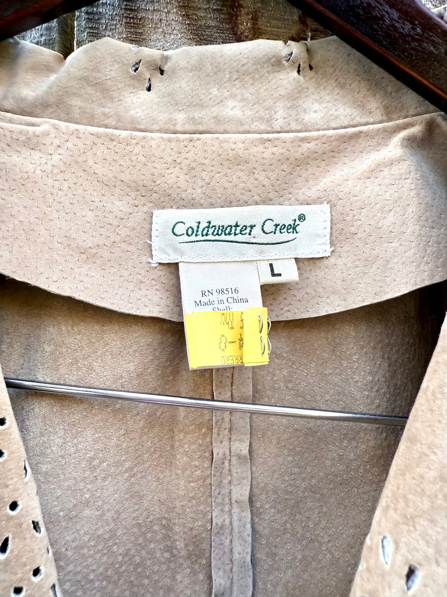 Vintage Suede Cutout Jacket — French Boheme Festival Layer (Fits S/M)