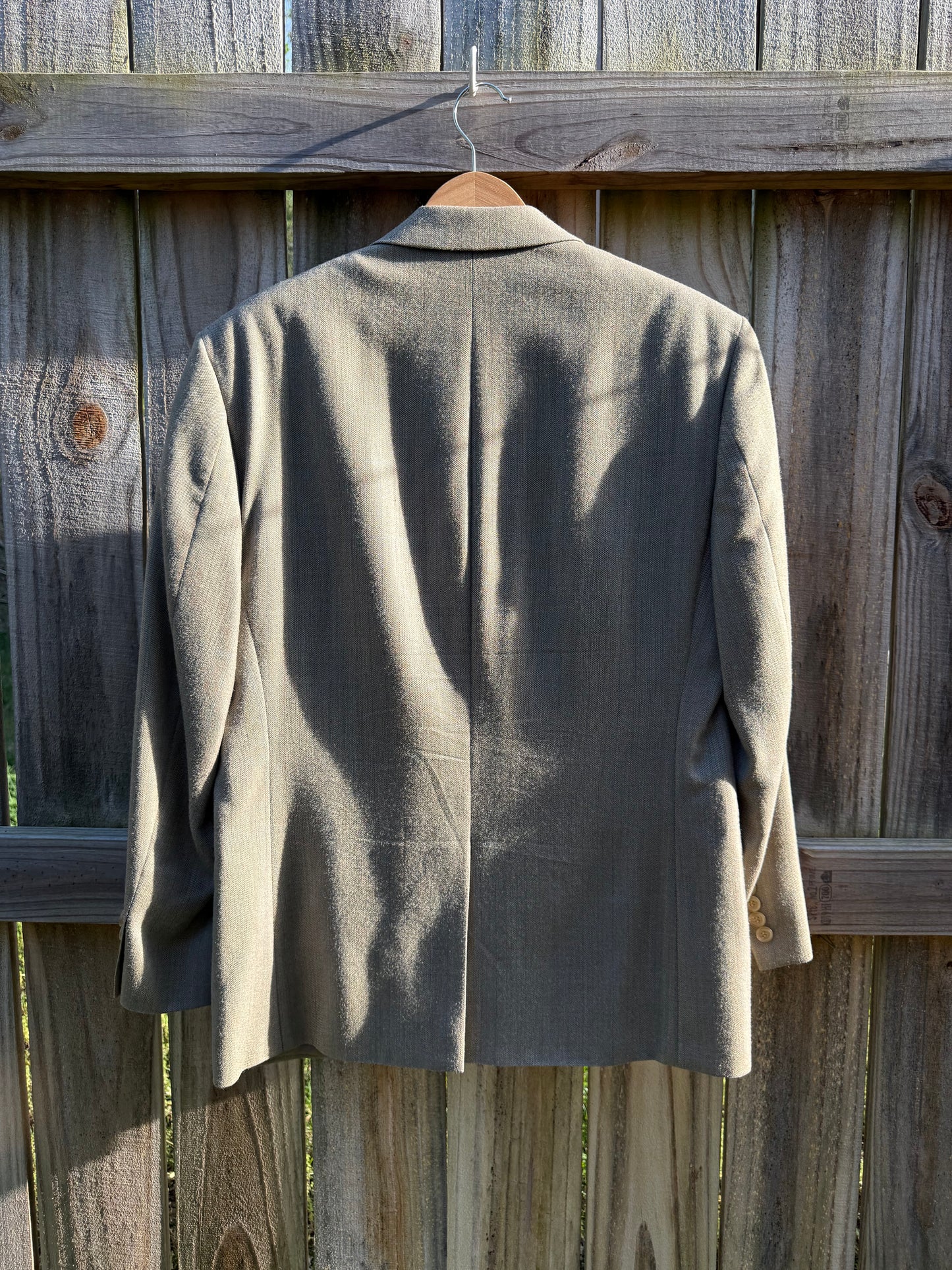 Lauren Ralph Lauren Silk Wool Blazer Sage Gray Tailored Jacket Quiet Luxury Minimalist
