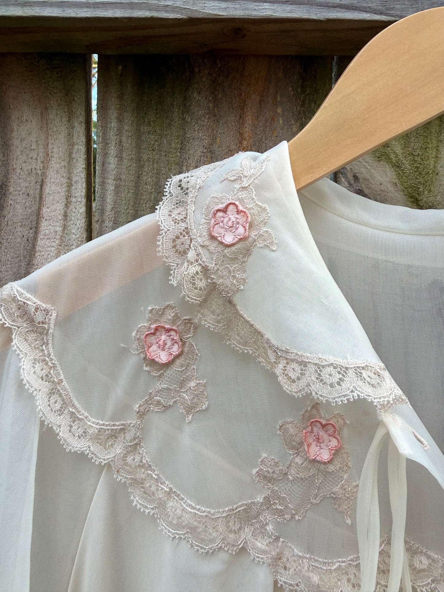 Vintage Sheer Embroidered Nightgown | Coquette