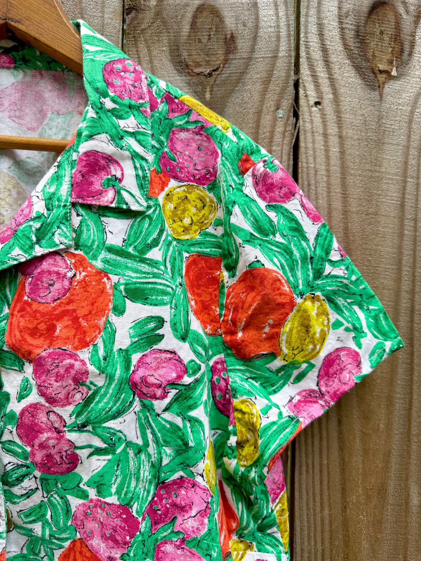 Sunday Honey Citrus Painterly Crop Shirt