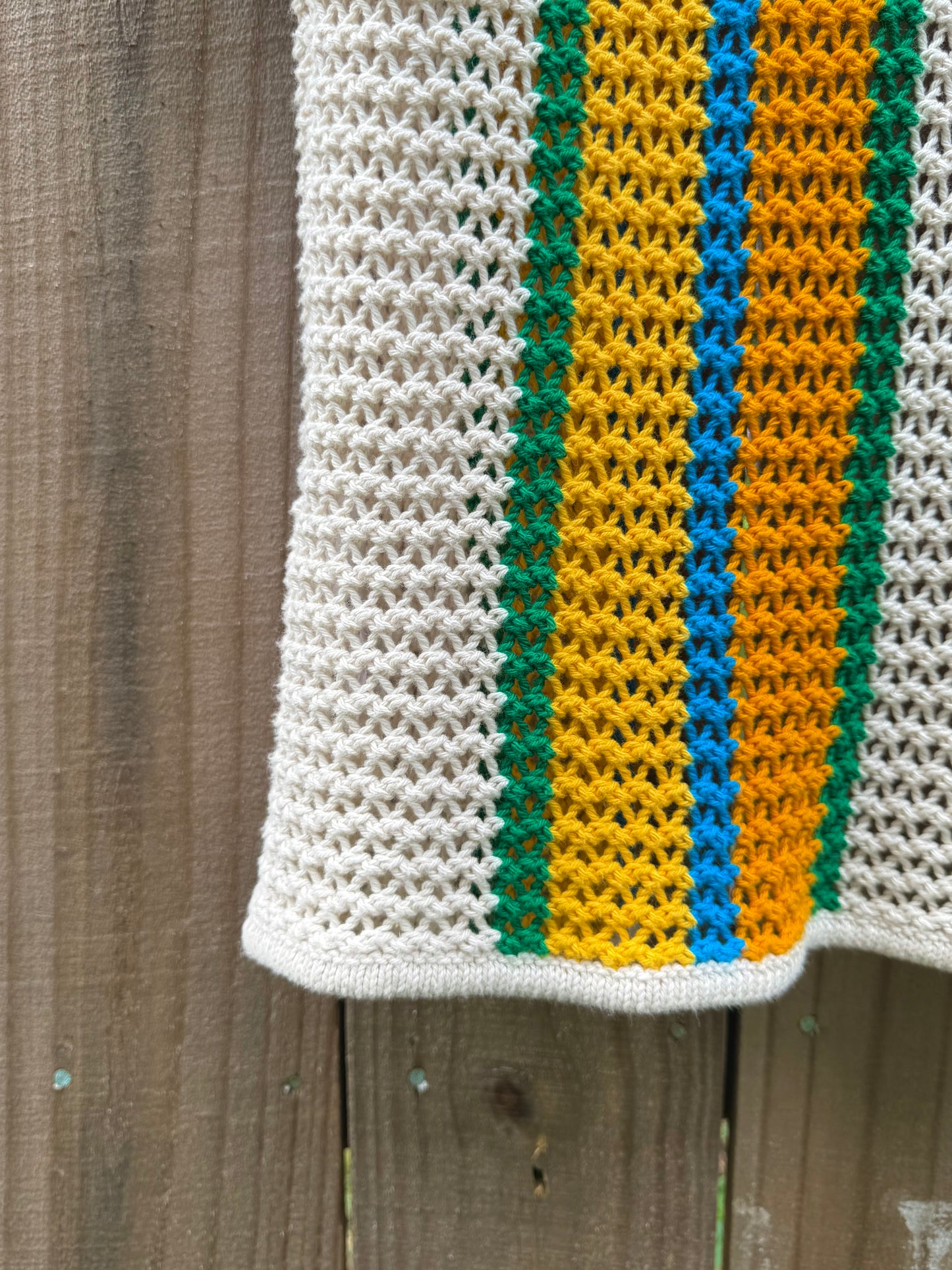 Mother Crochet Stripe Cardigan