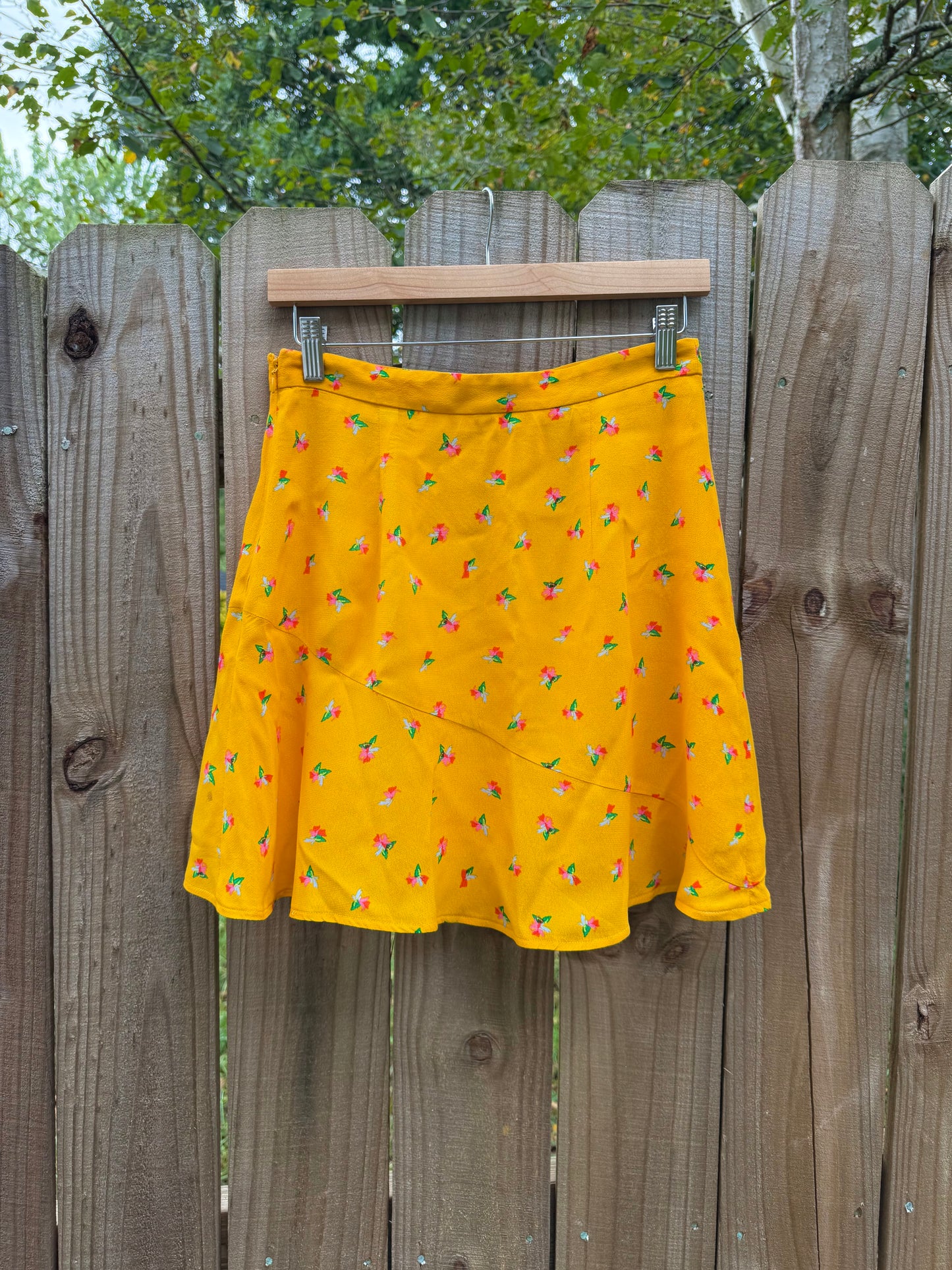 Bright Yellow Floral Two-Piece Set – Original Design