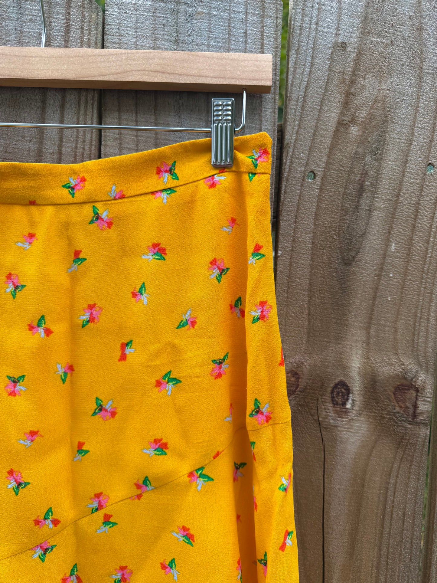 Bright Yellow Floral Two-Piece Set – Original Design