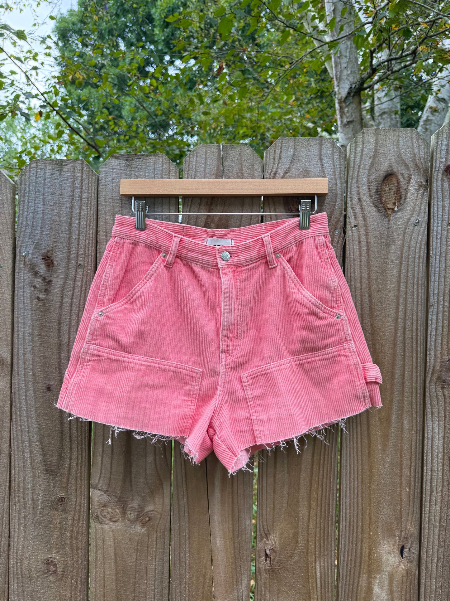 BDG Pink Corduroy Carpenter Shorts