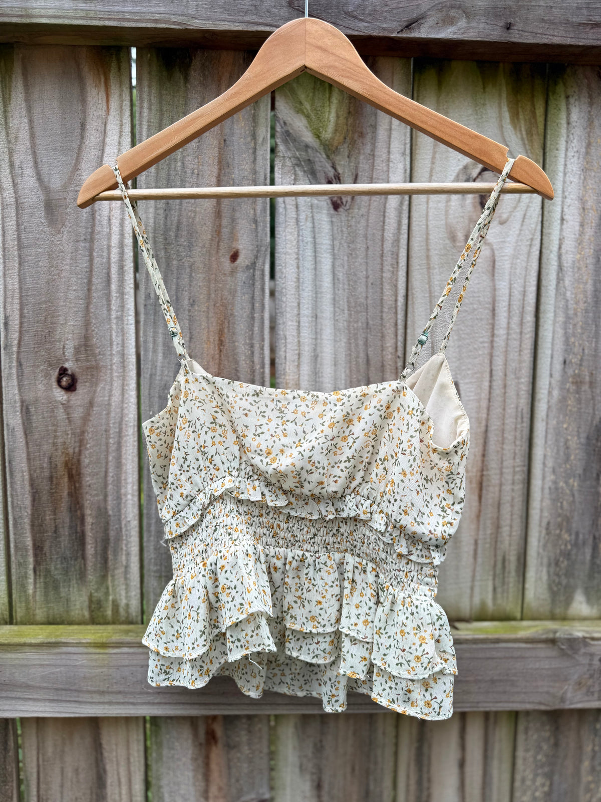 ASTR The Label Floral Smocked Cami