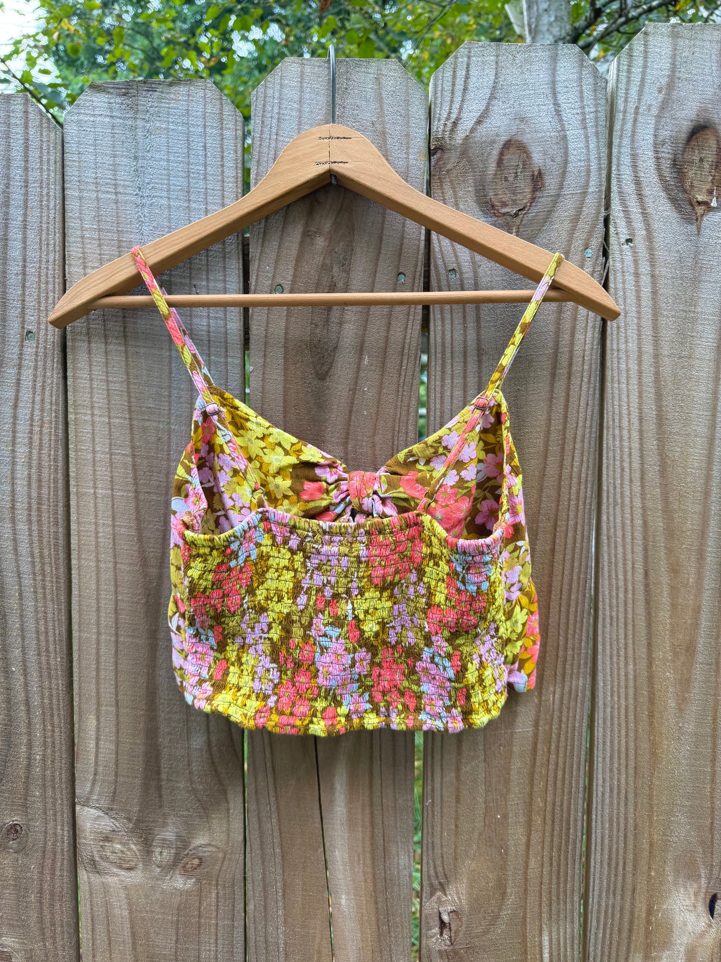 Billabong Floral Tie Front Crop Top