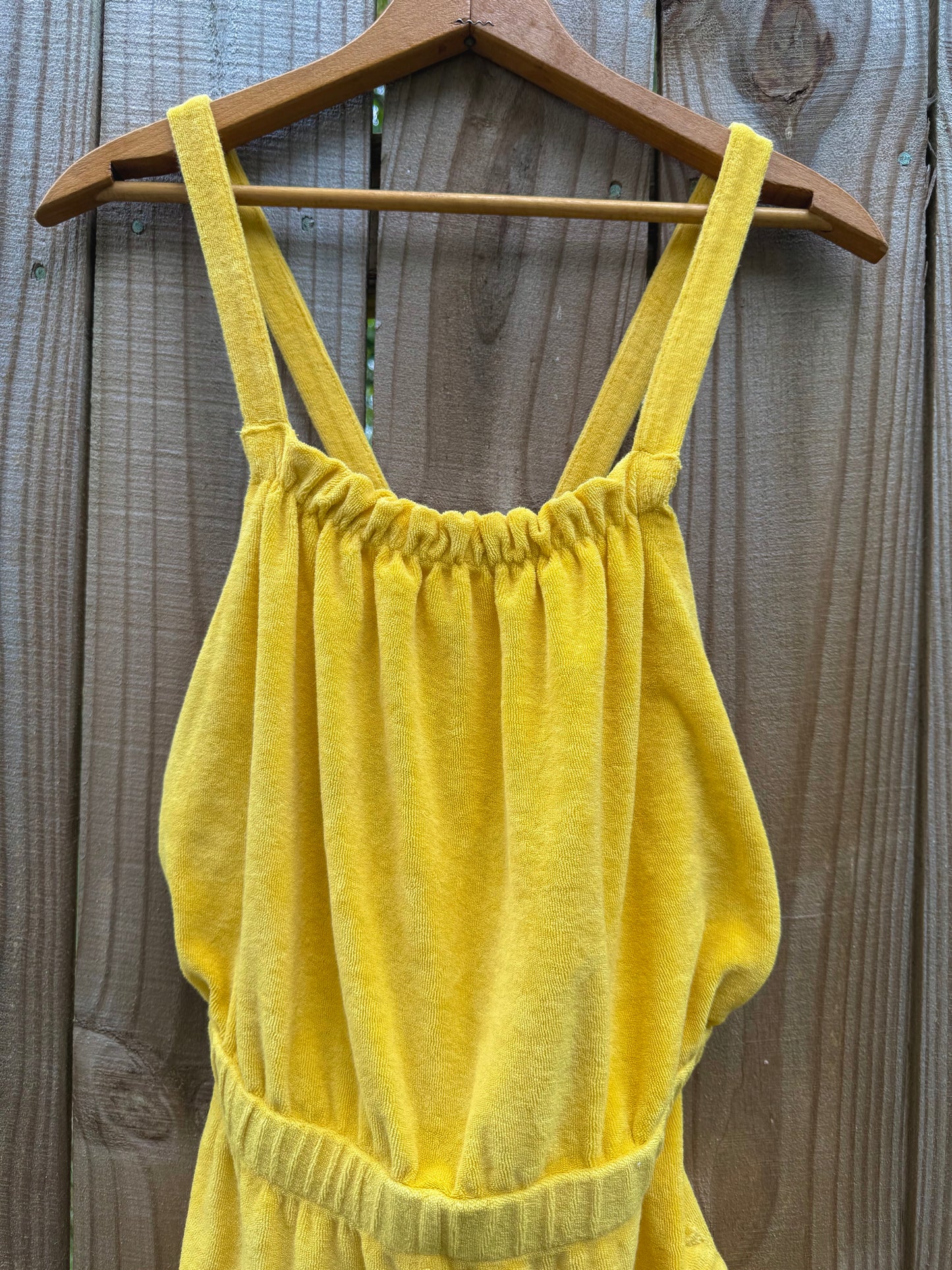 Terrycloth Yellow Halter Romper