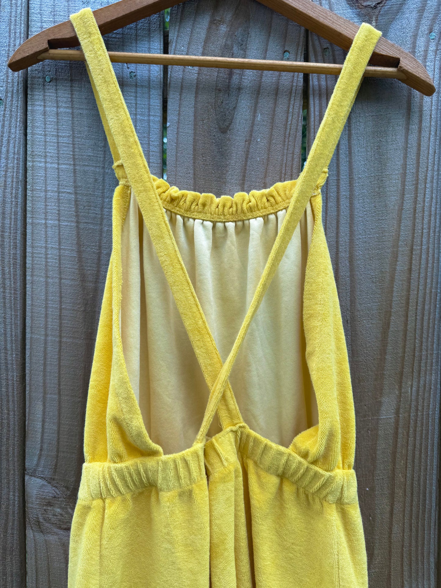 Terrycloth Yellow Halter Romper