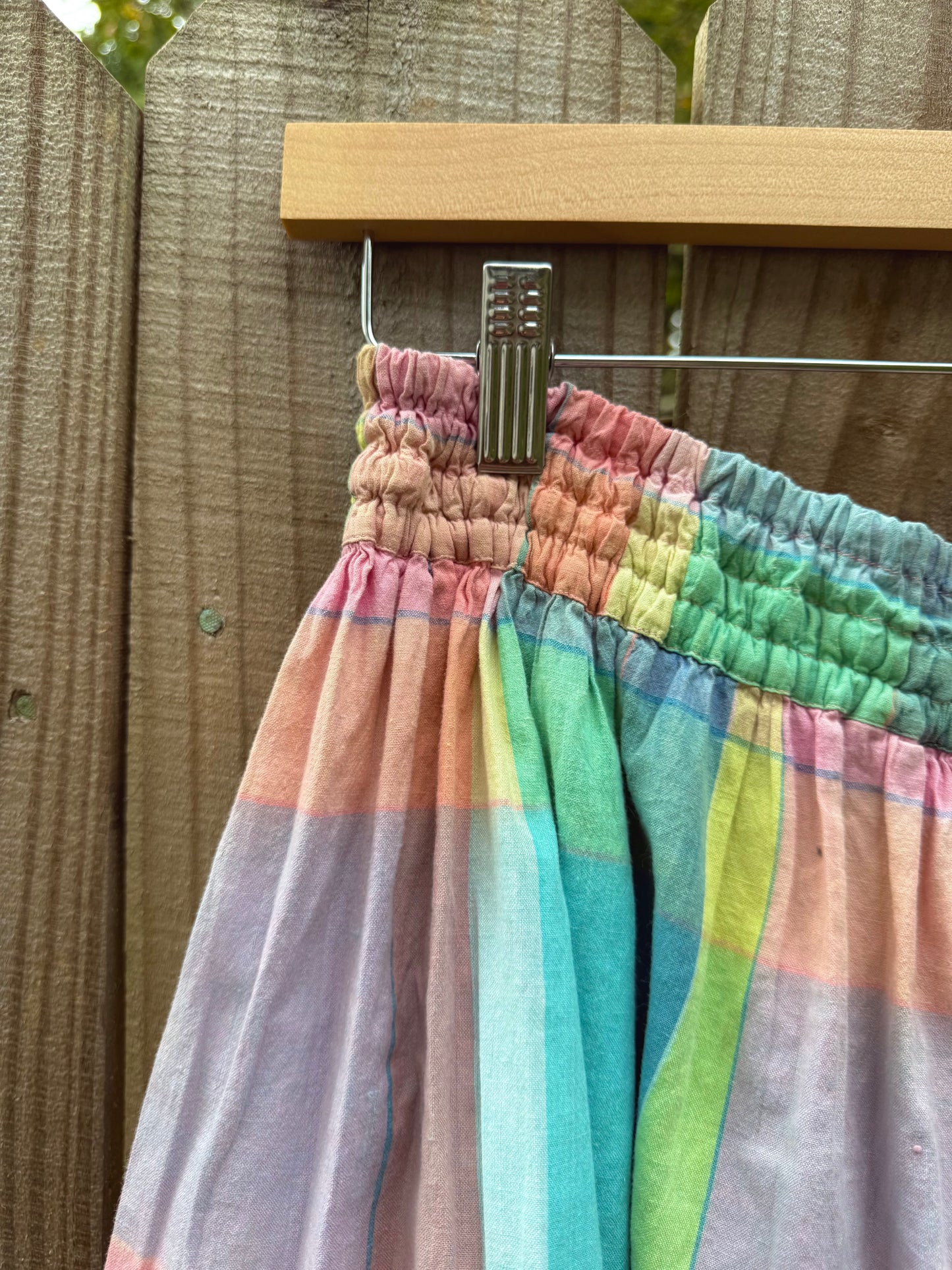 Vintage Tutti Frutti Rainbow Check Cotton Mini Skirt — Sunday Honey