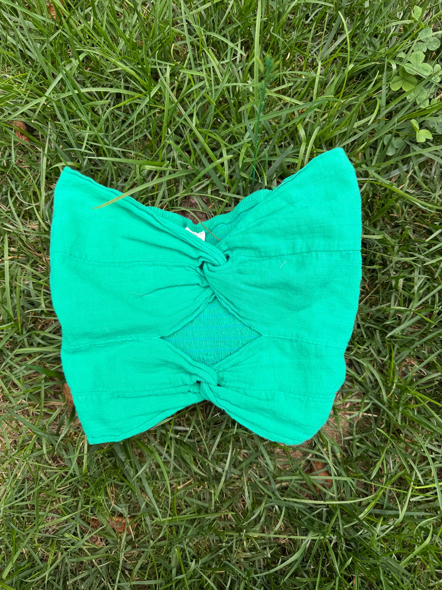 Twist Front Cutout Tube Top – Green
