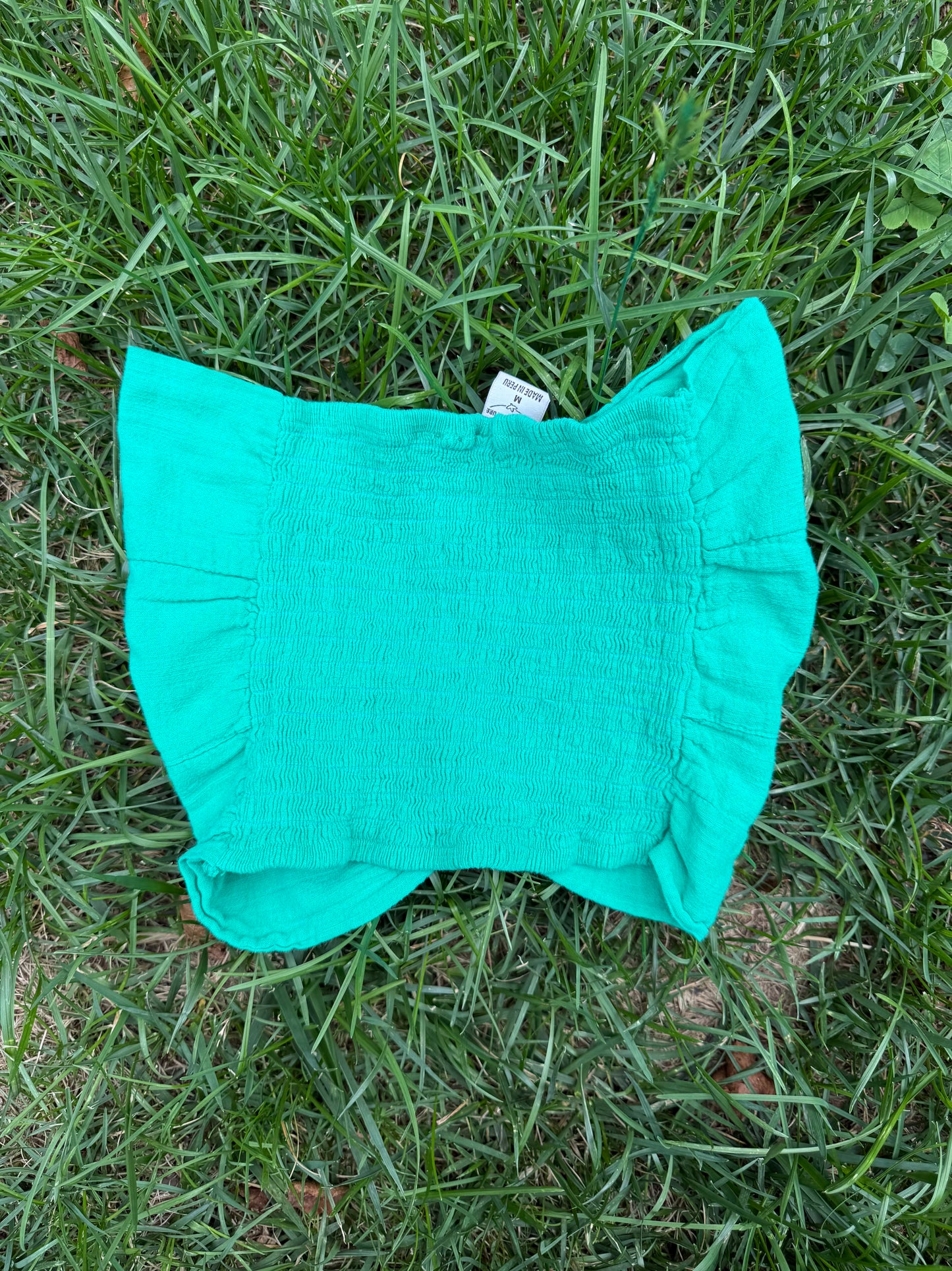 Twist Front Cutout Tube Top – Green