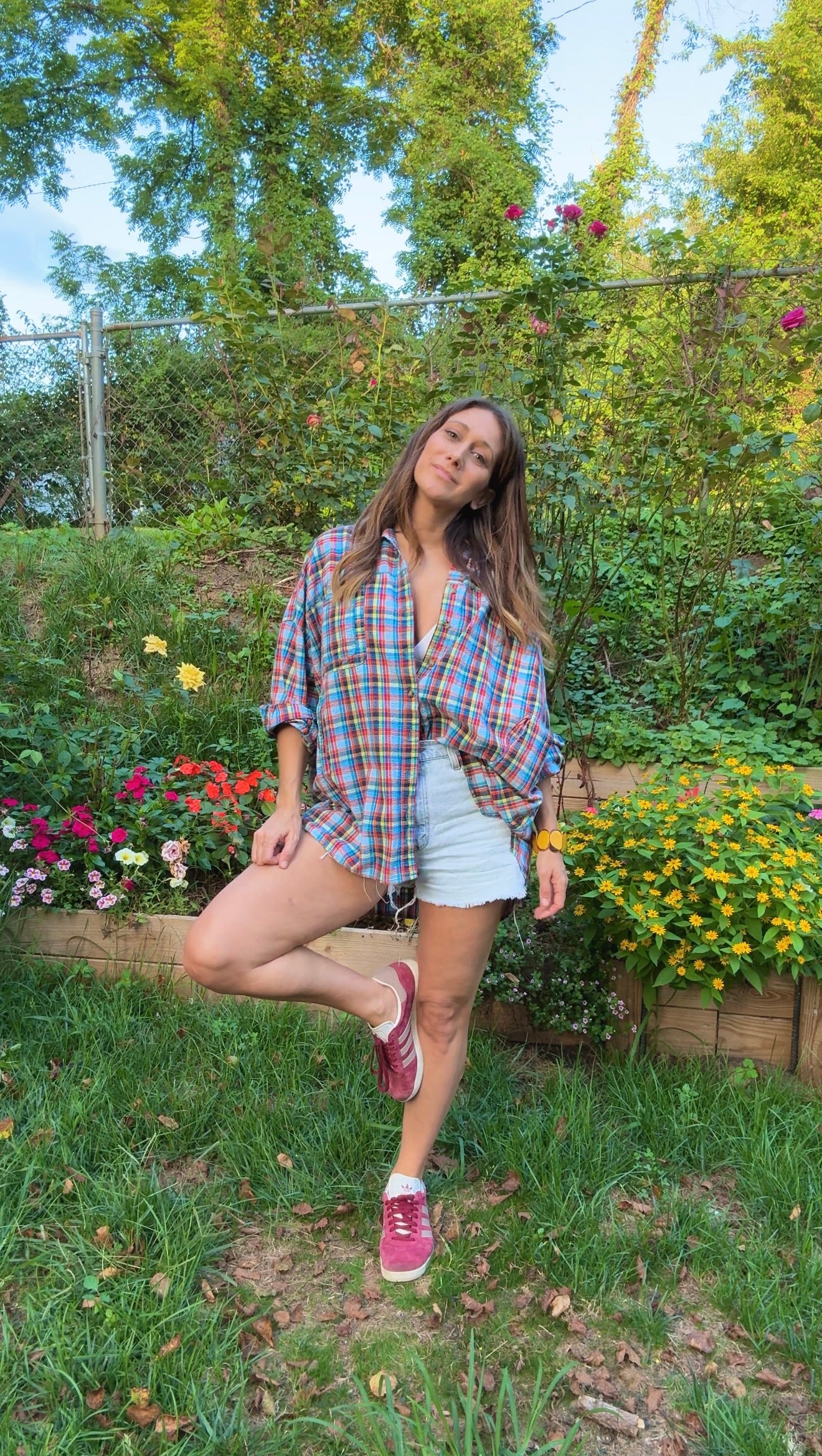 Oversized Plaid Button-Up
