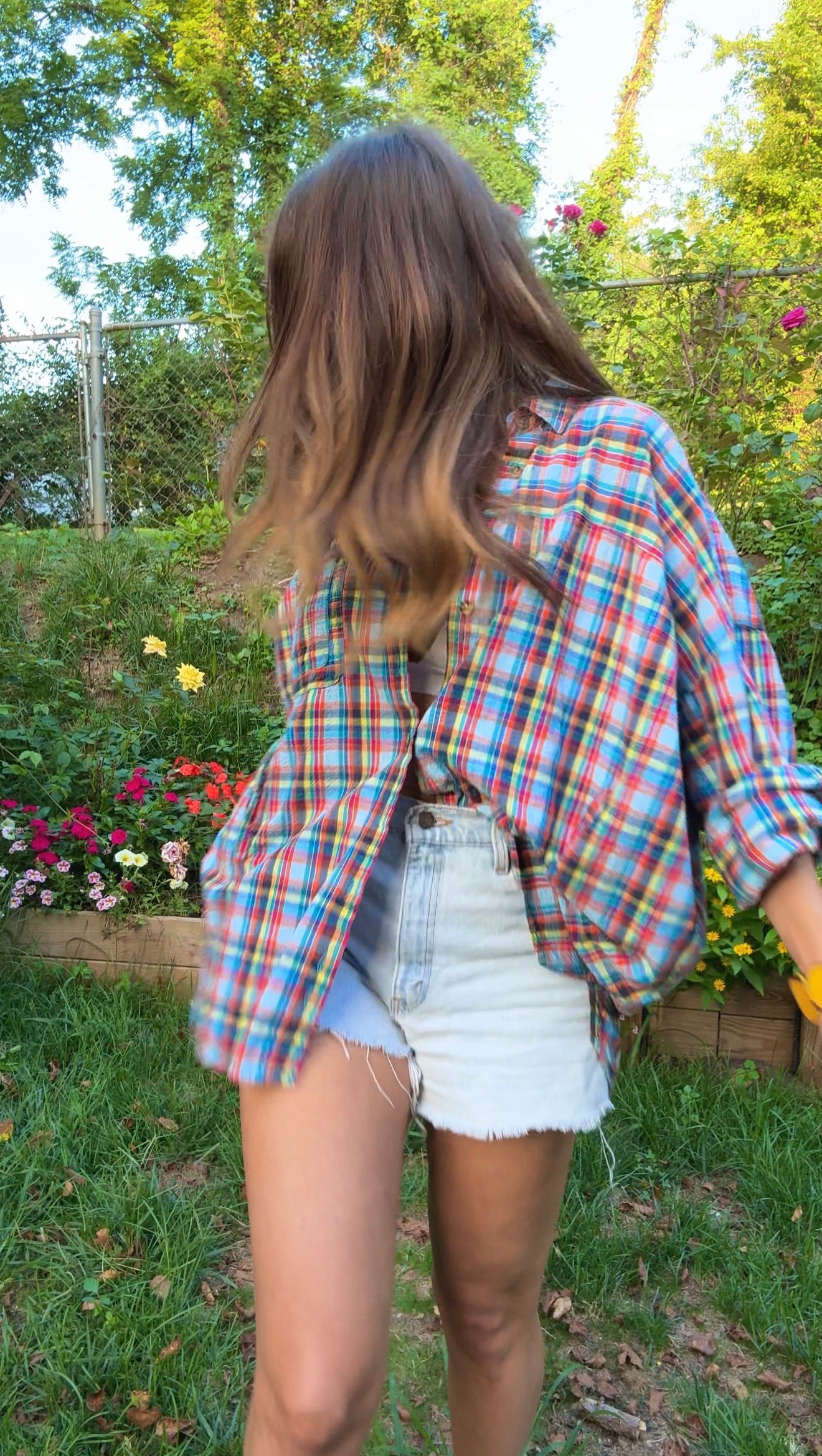 Oversized Plaid Button-Up