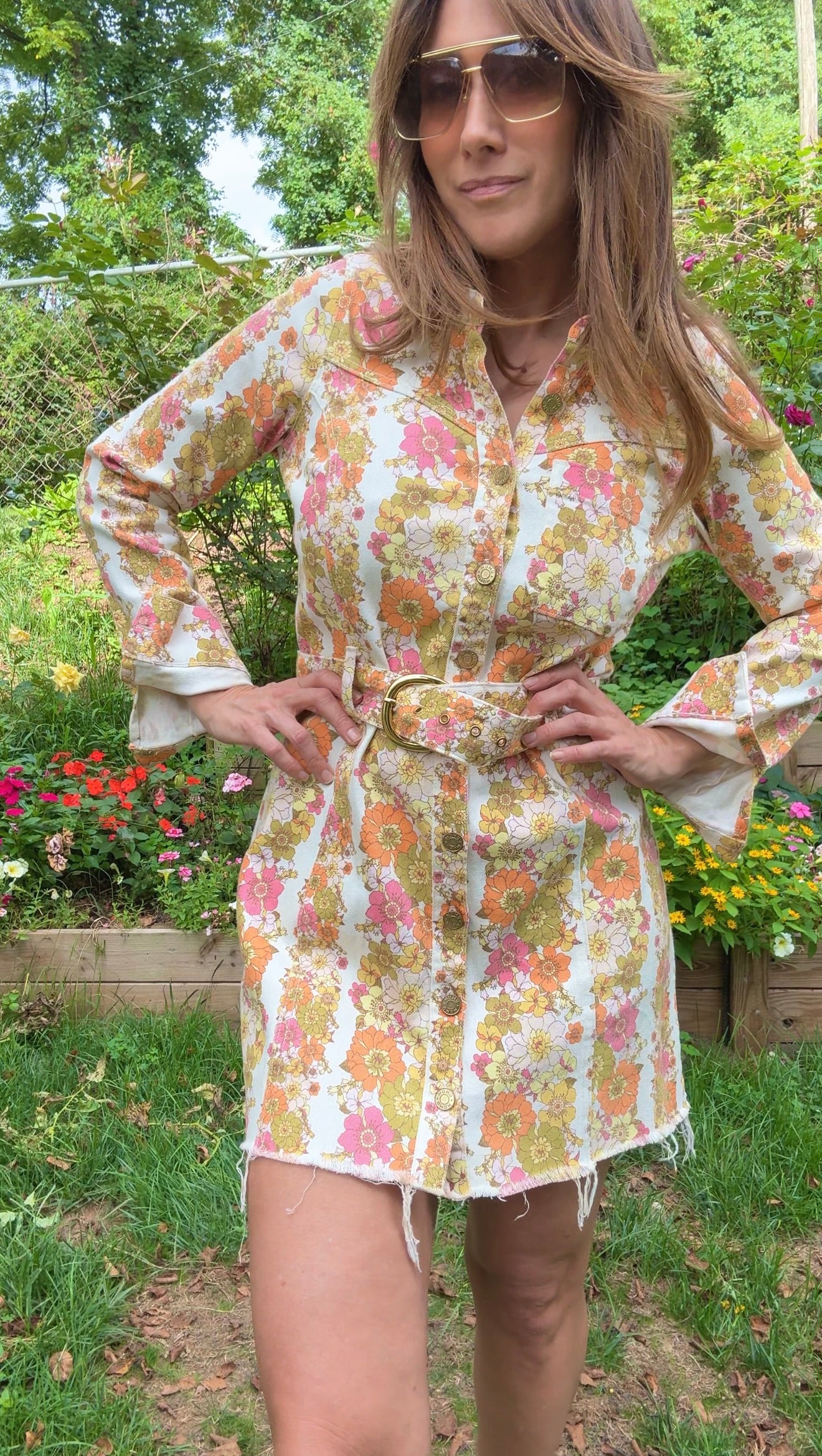 Floral Belted Shirtdress – Show Me Your Mumu