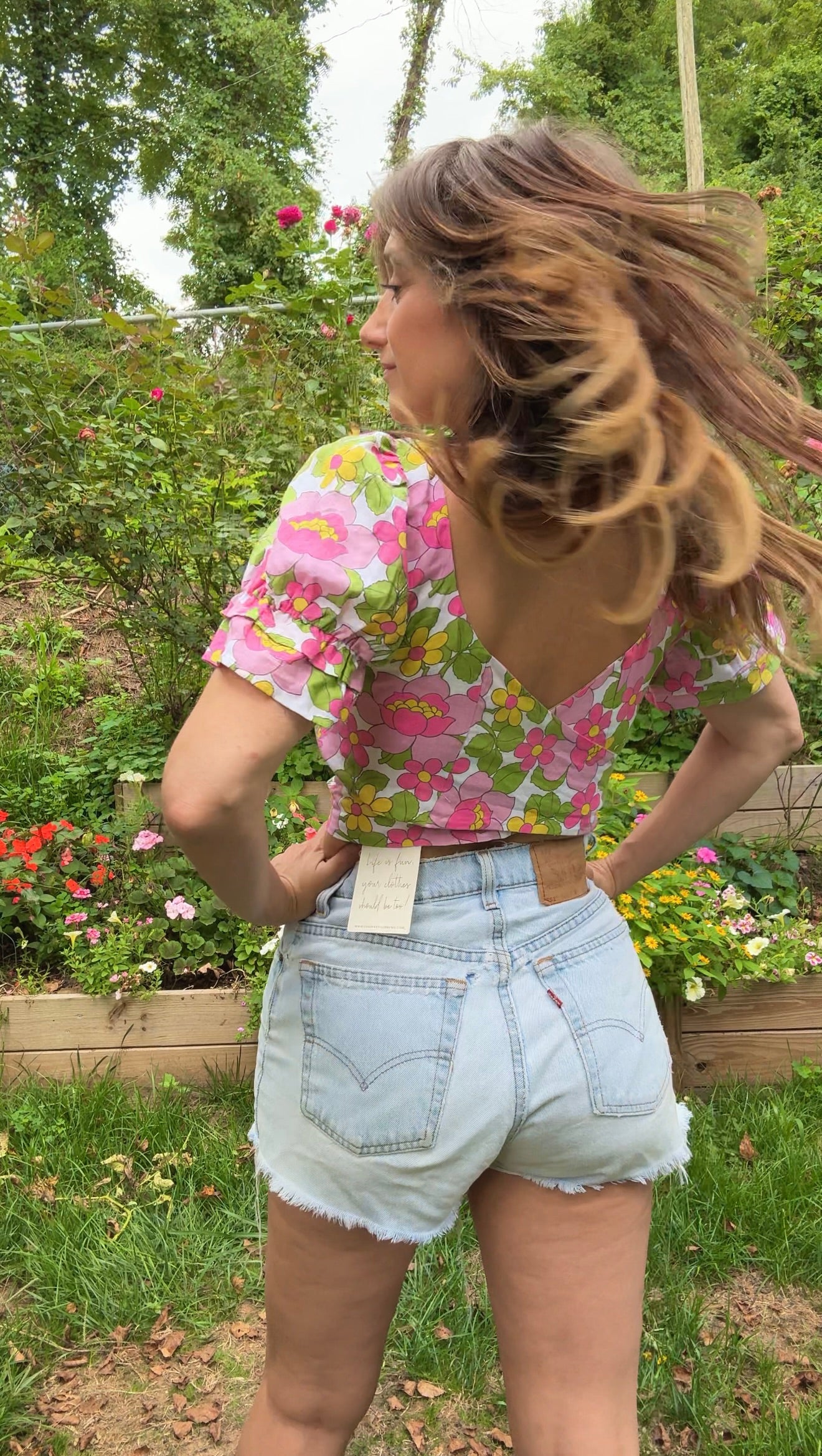 Floral Puff Sleeve Tie-Front Top – Show Me Your Mumu