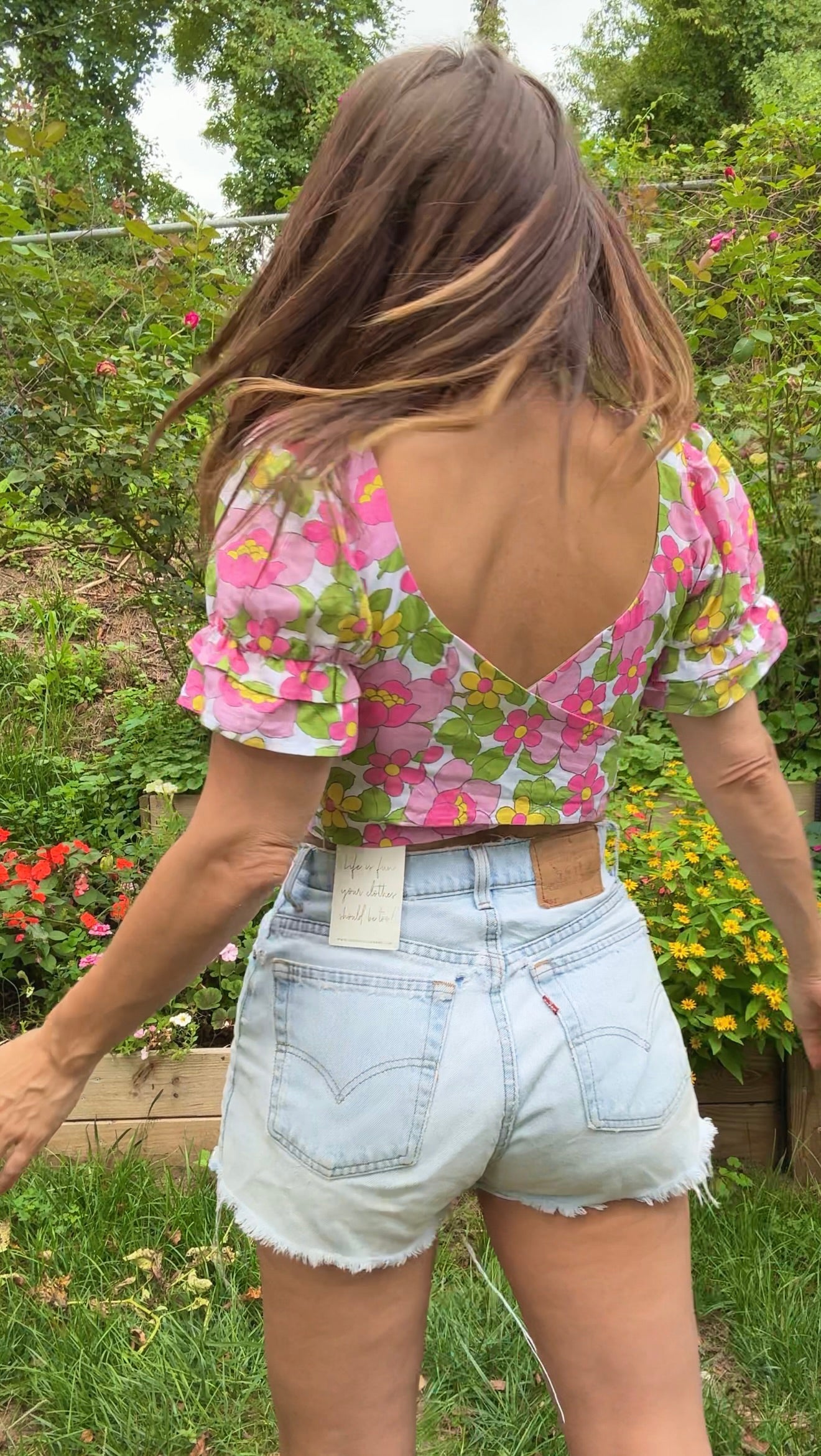 Floral Puff Sleeve Tie-Front Top – Show Me Your Mumu
