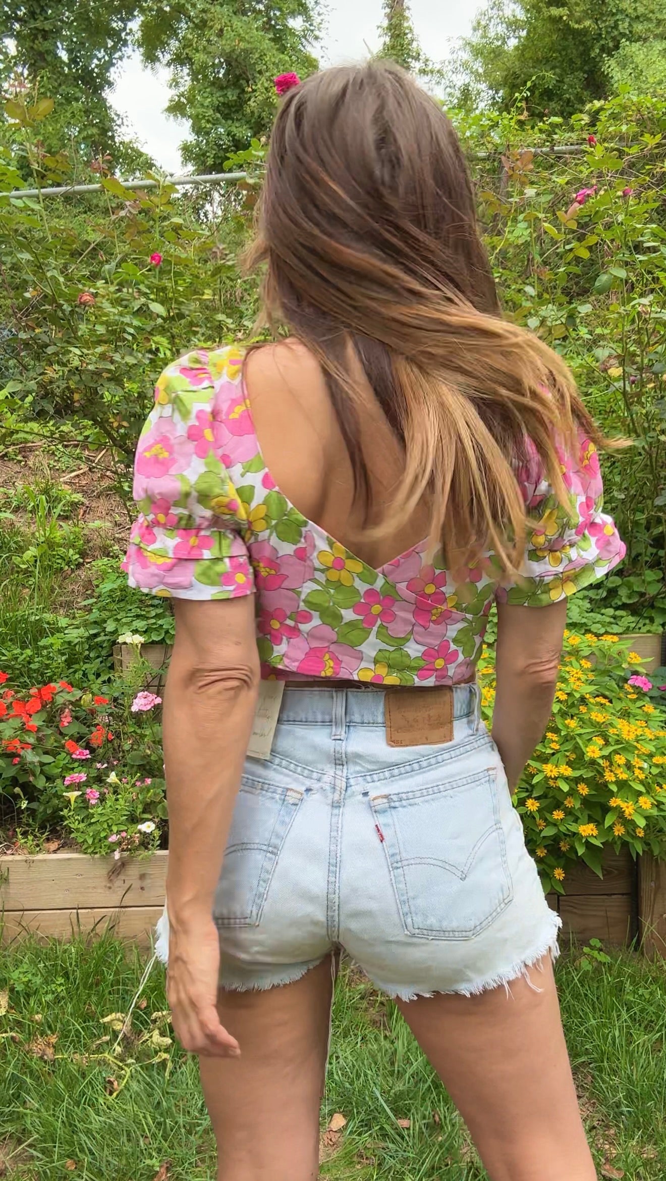 Floral Puff Sleeve Tie-Front Top – Show Me Your Mumu